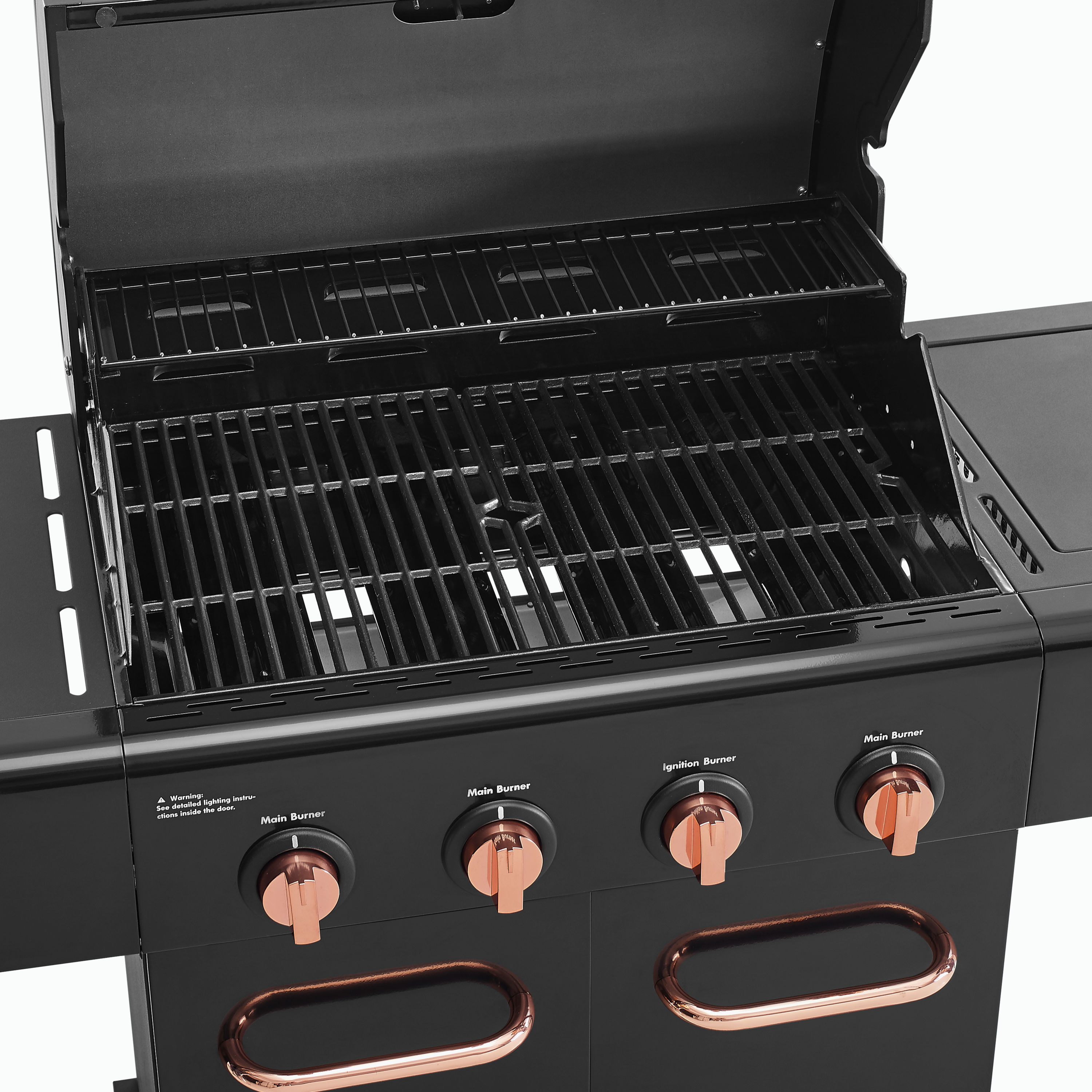 Kenmore Smart Grill with Side Searing Burner Black with Copper