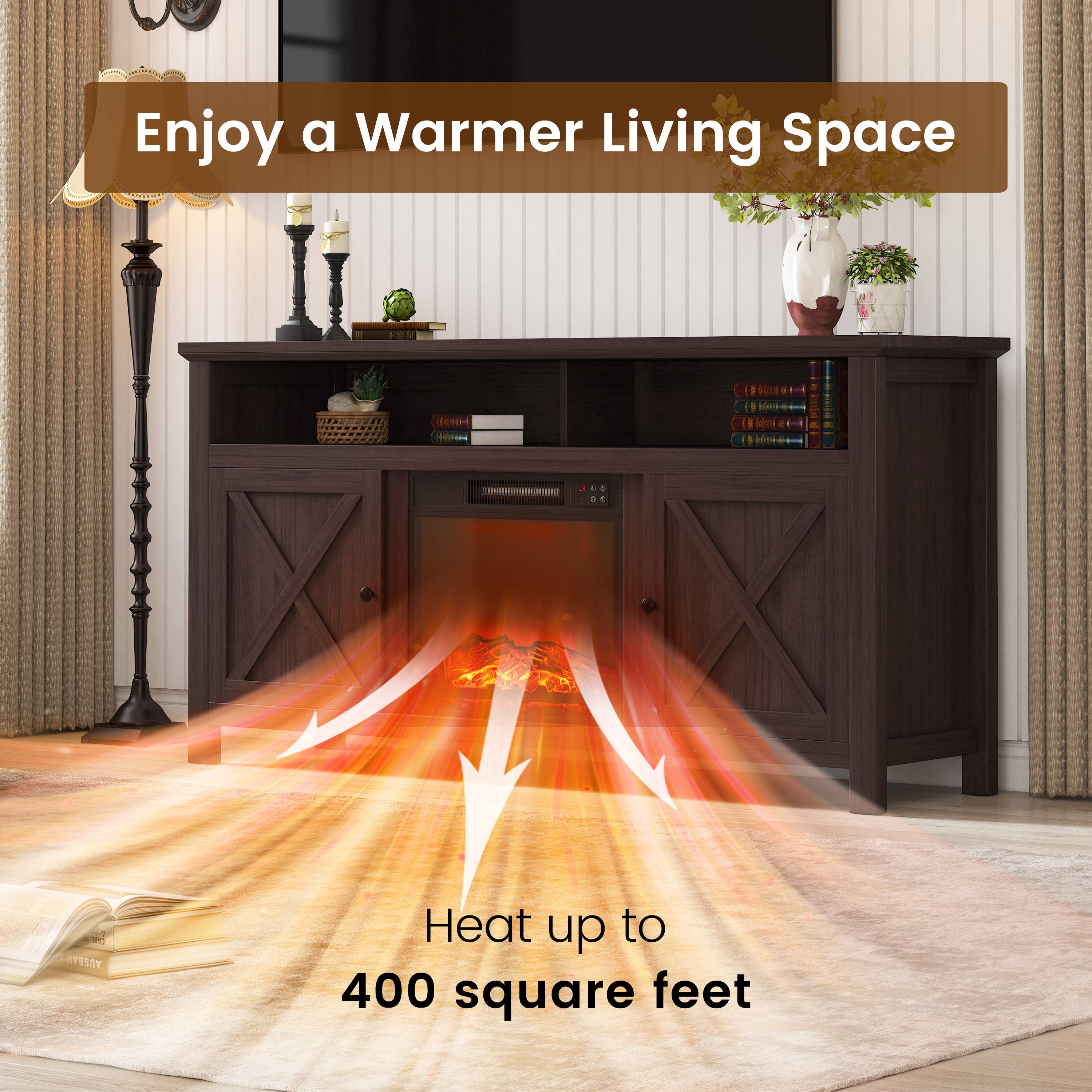 Mondawe MO-SX1HA58BR Electric-Fireplaces - View #4