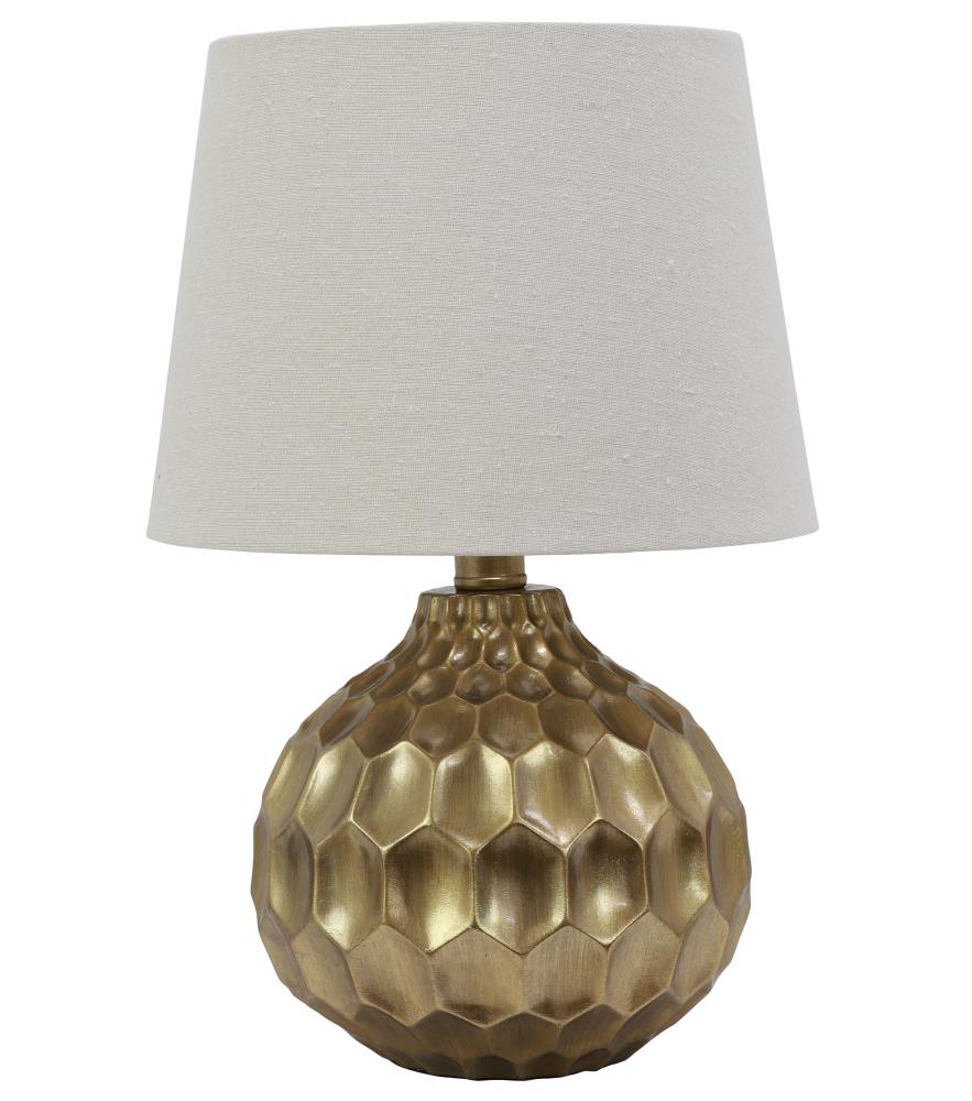 Decor Therapy TL18901 14.5-in Gold Table Lamp with Linen Shade