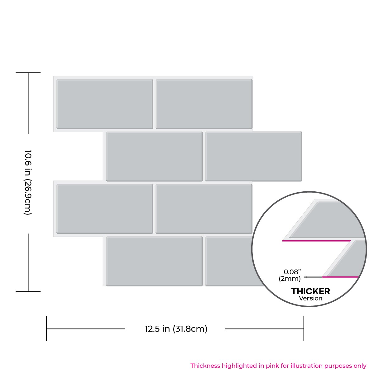 Tic Tac Tiles TSB55-10 Ceramic-Tile - View #2