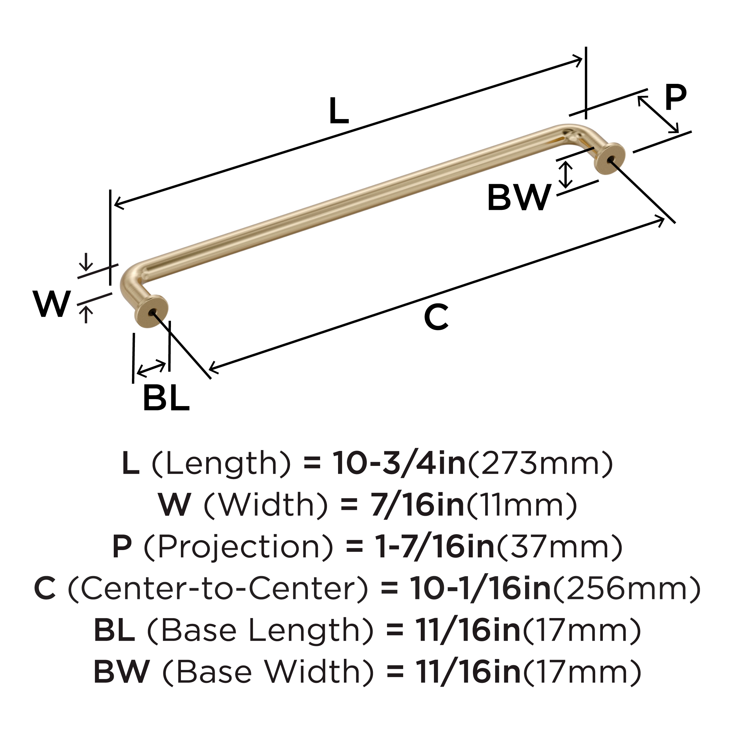 Amerock BP36964BBZ Cabinet-Pulls - View #3