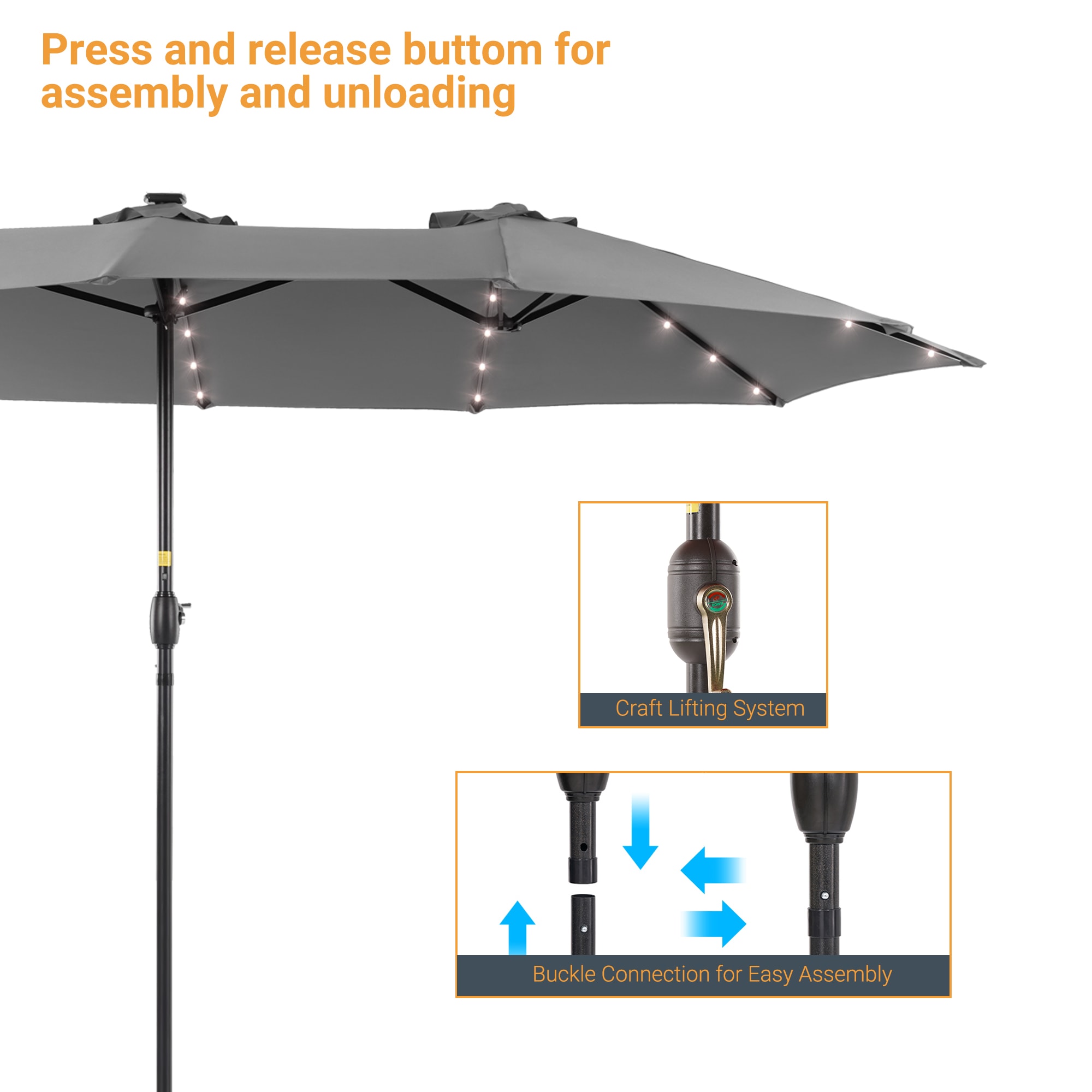 ACEGOSES LW-MK-LED460GY-B Umbrellas-2 - View #4