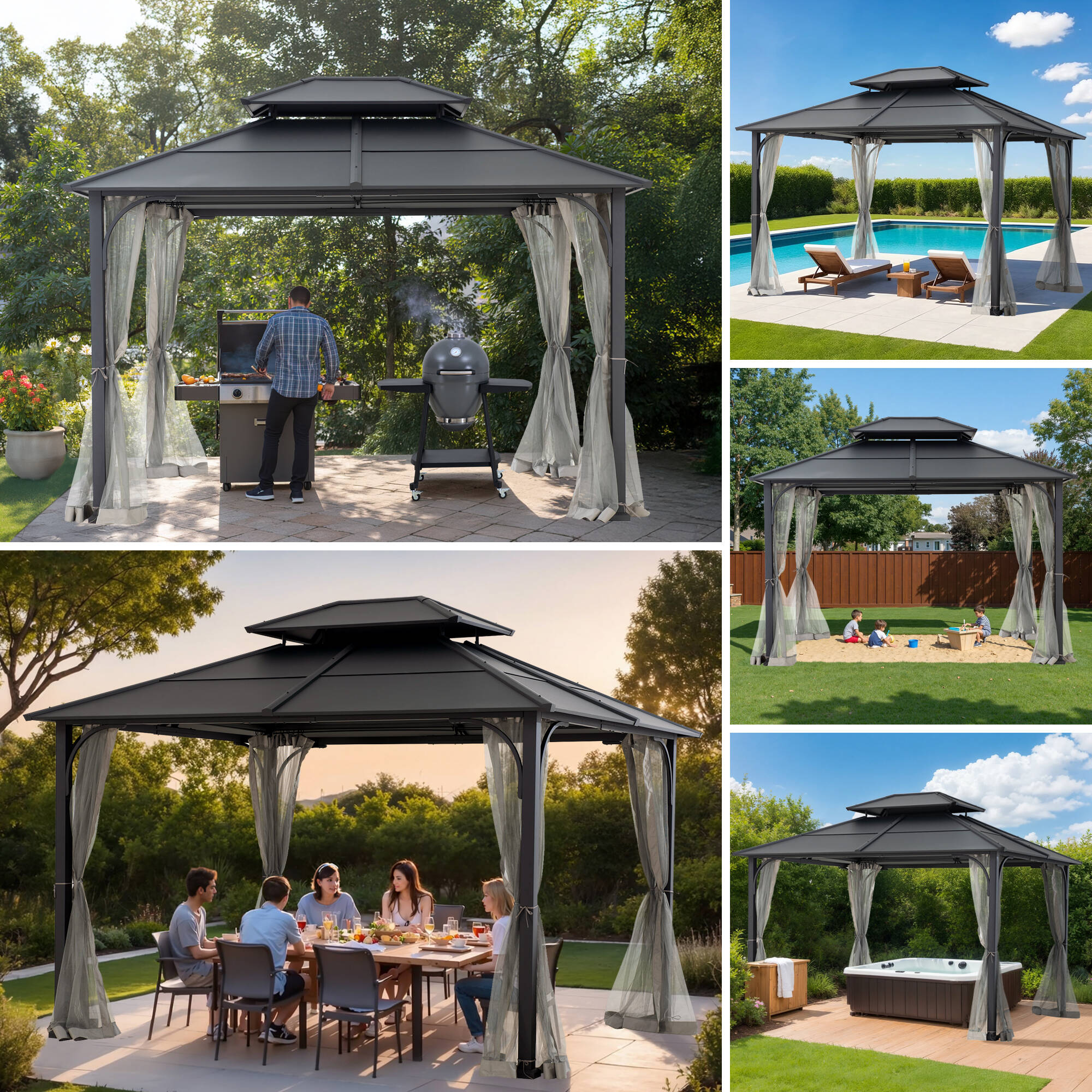 Sunjoy A102009121 Wood-Resin-Gazebos - View #14