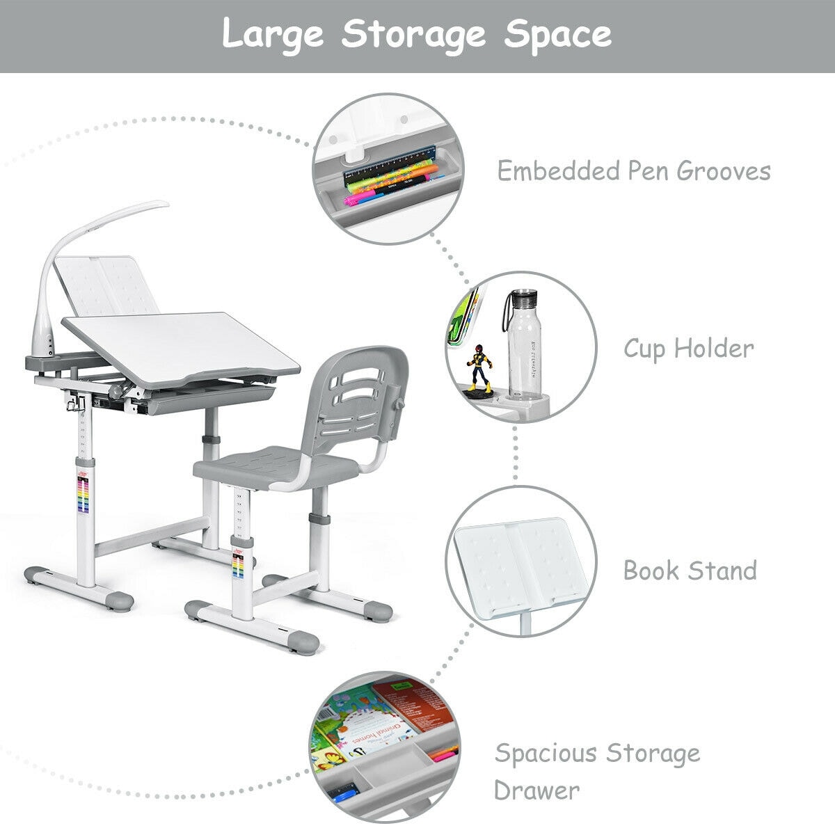 Sumyeg WF-HYSN-65819GR desks - View #3