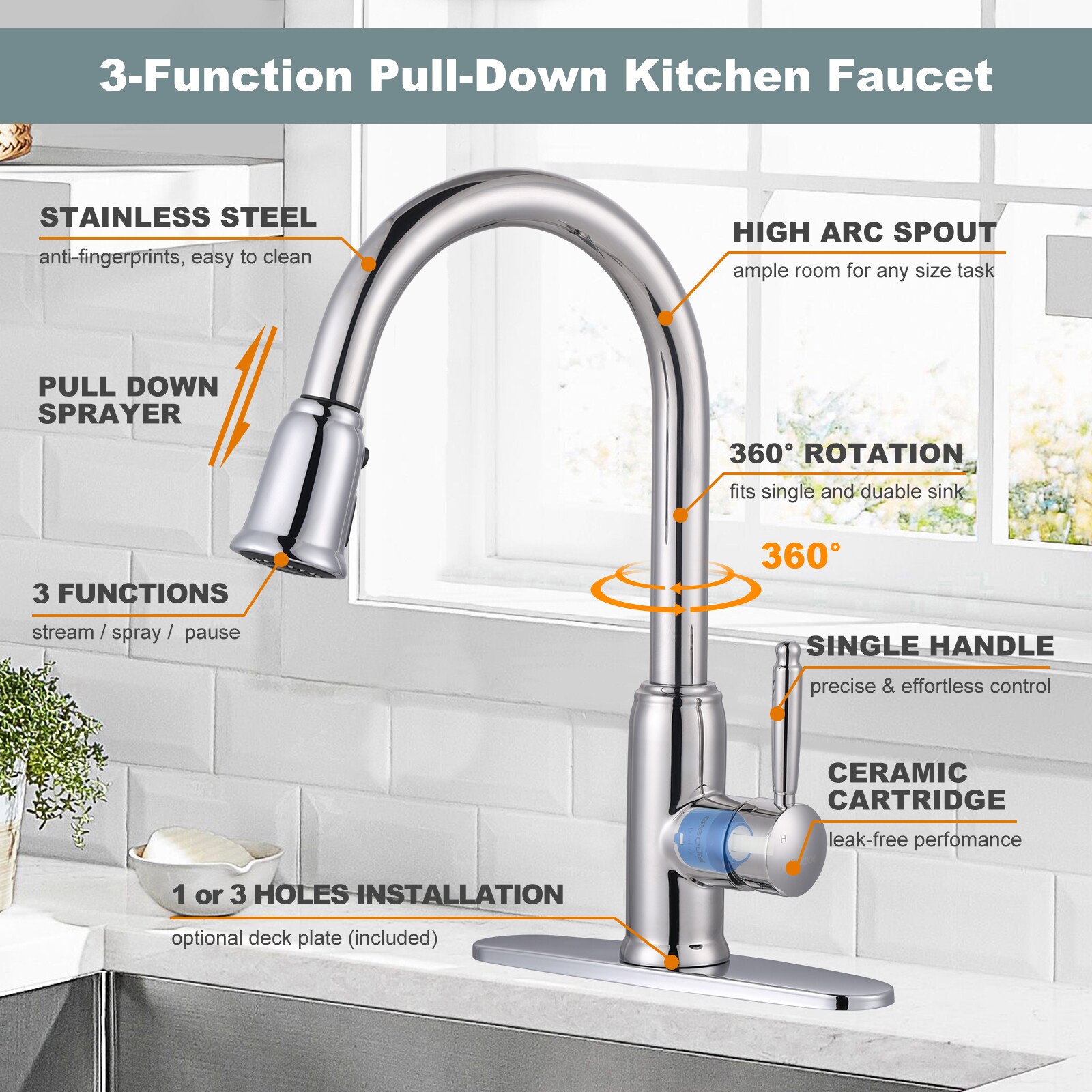 WOWOW 2310101C-LW Kitchen-Faucets - View #3