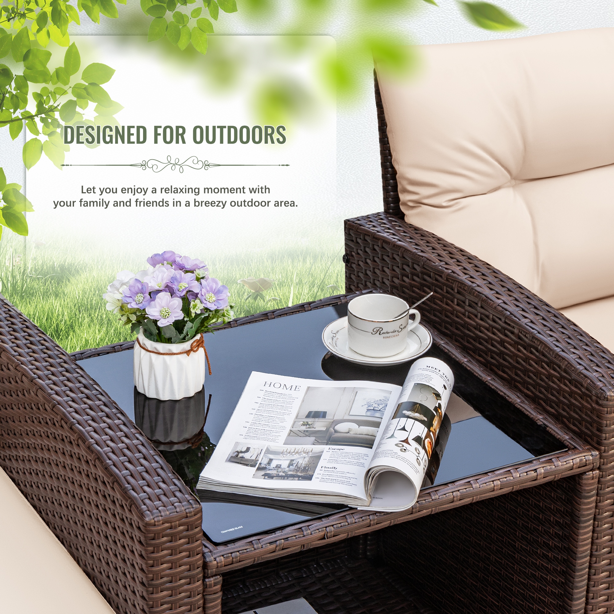 Vineego LS-LCRF23-0322-8BG Patio-Conversation-Sets - View #5