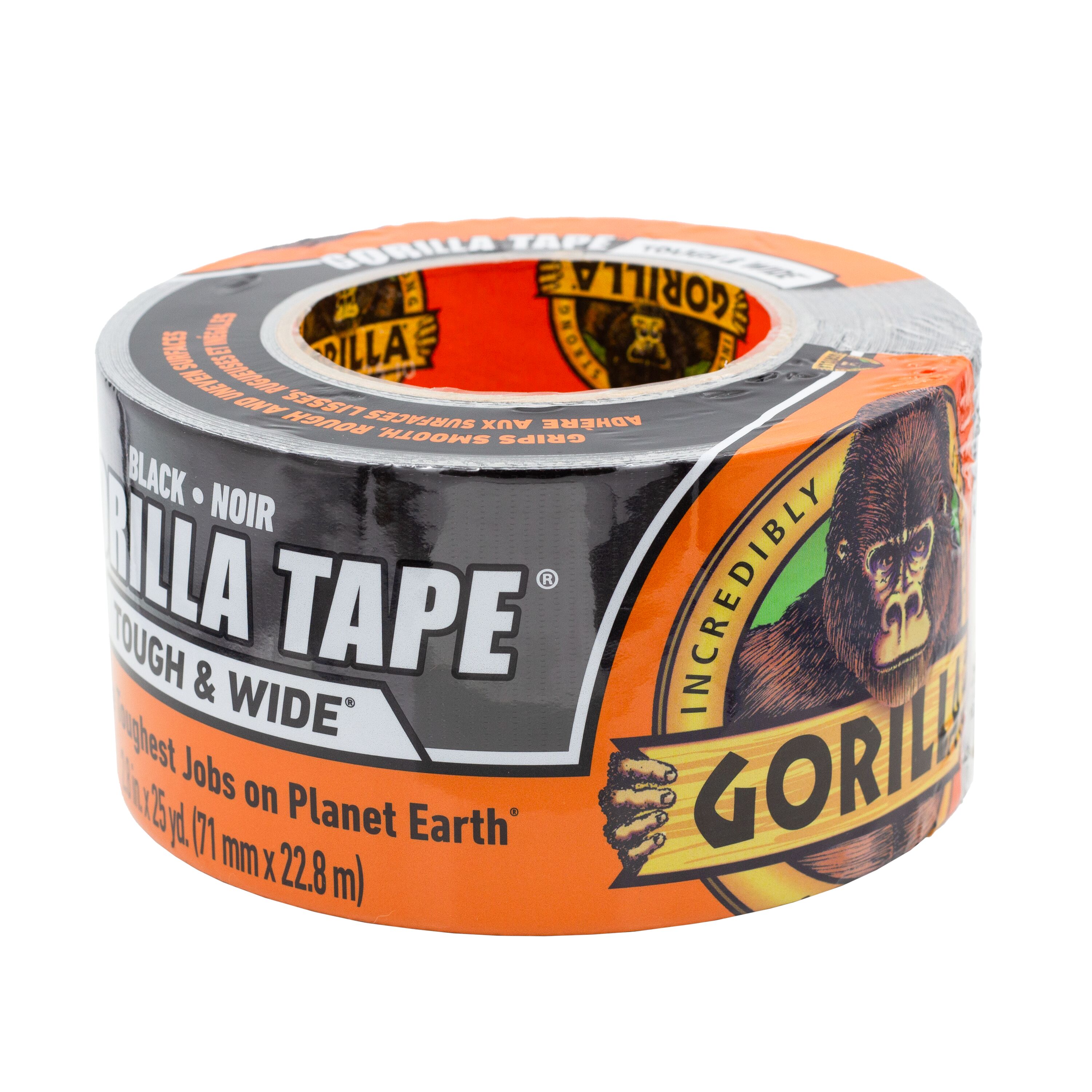 Gorilla Tough and Wide Black Duct Tape 2.88-in x 25 Yard(s)