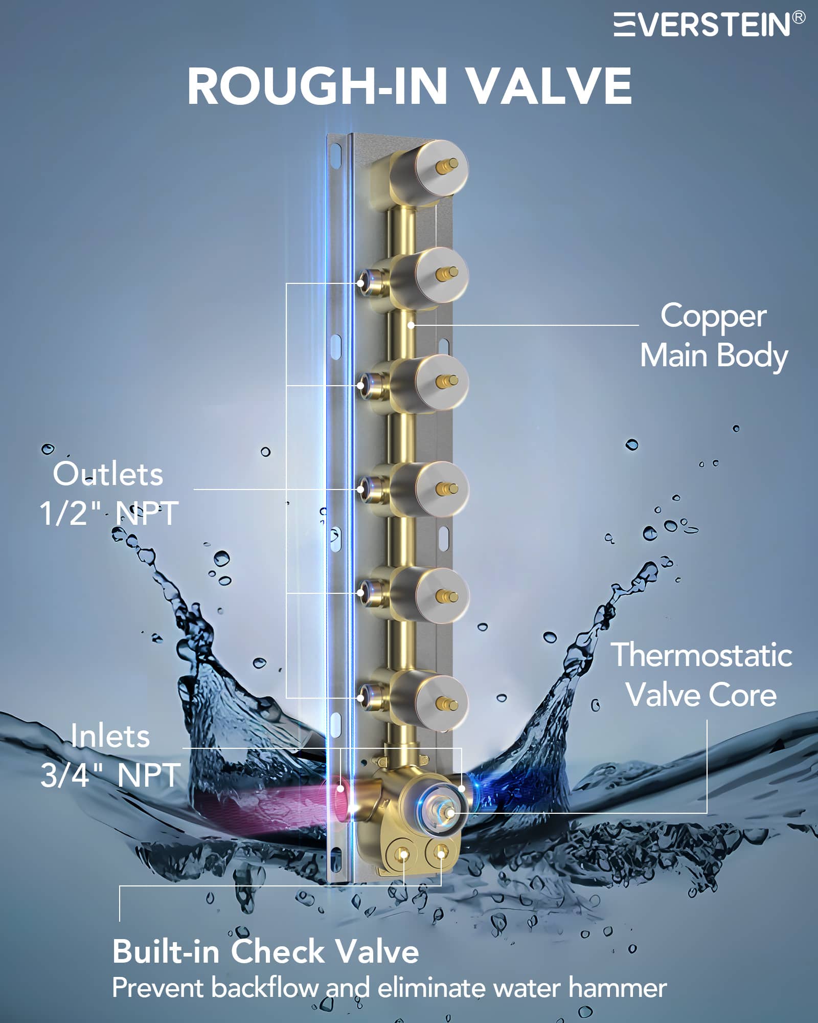 EVERSTEIN SFS-1029-NK Tub-Shower-Faucets - View #10