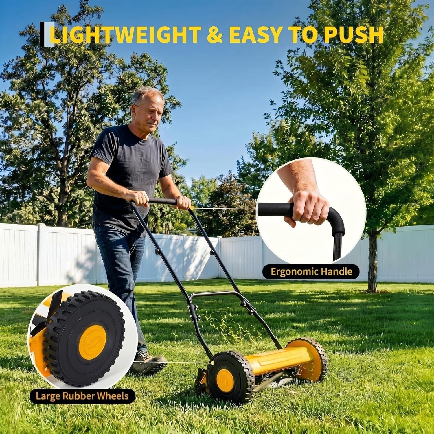 GarveeLife UVX2NBU Push-Mower-Reel - View #6