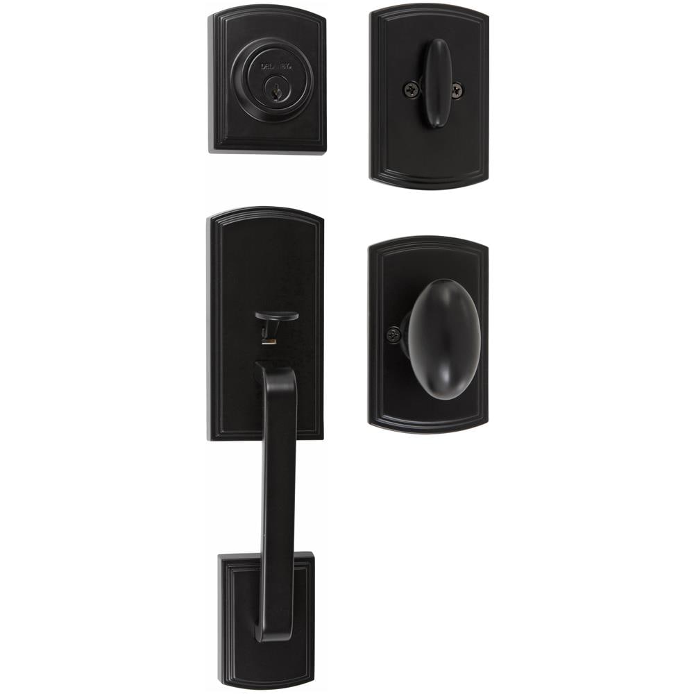 Delaney Hardware Visconti Black Single-Cylinder Deadbolt Entry Door Handleset Knob 374004CN Sansujyuku sansujyuku.com