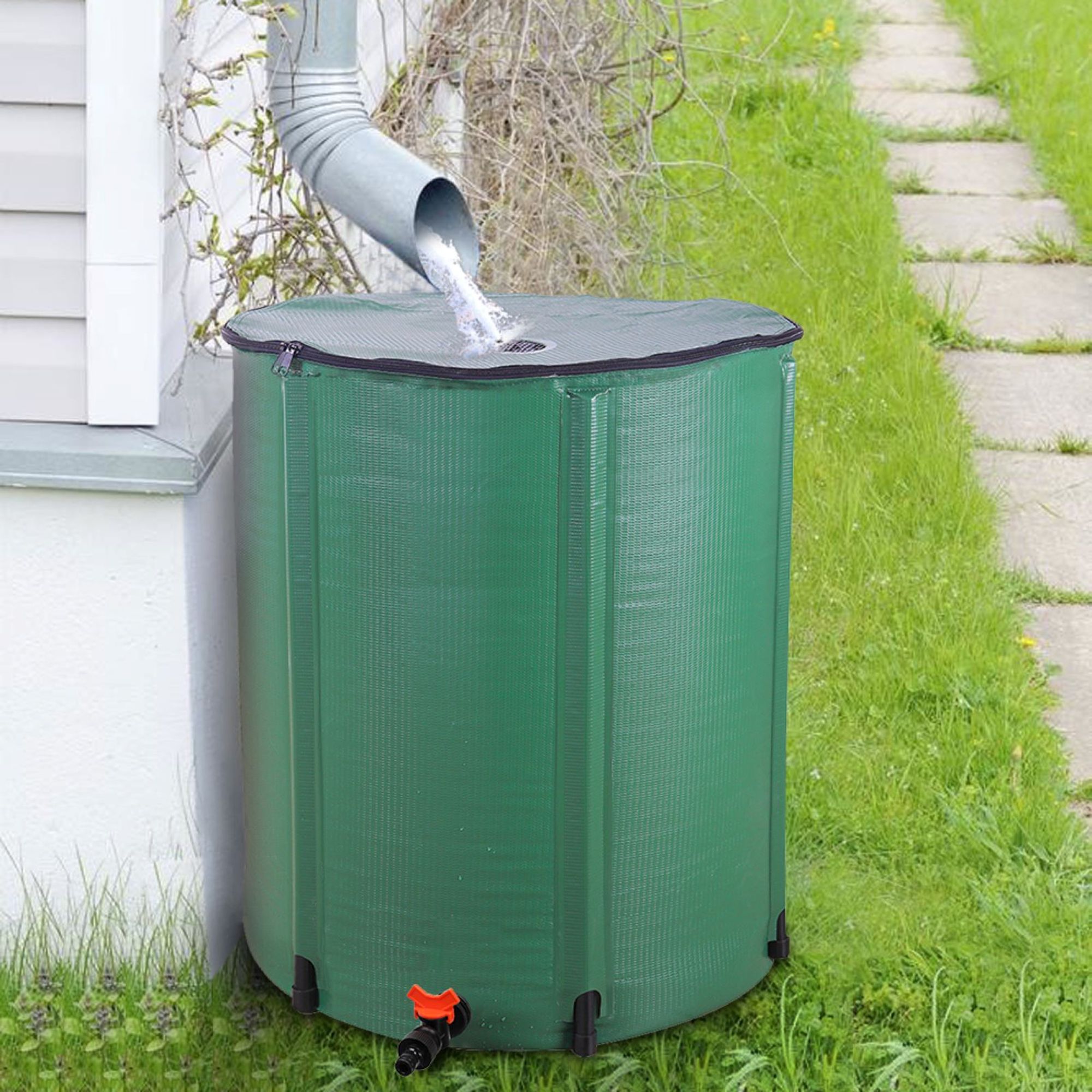 Winado  66 Gallon Portable Green Rain Barrel Collapsible Tank