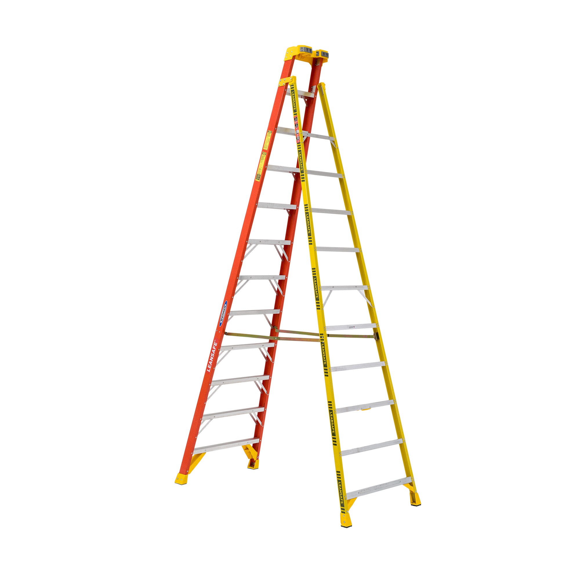 Werner L6200 12-ft Fiberglass Type 1A-300-lb Load Capacity Step Ladder ...