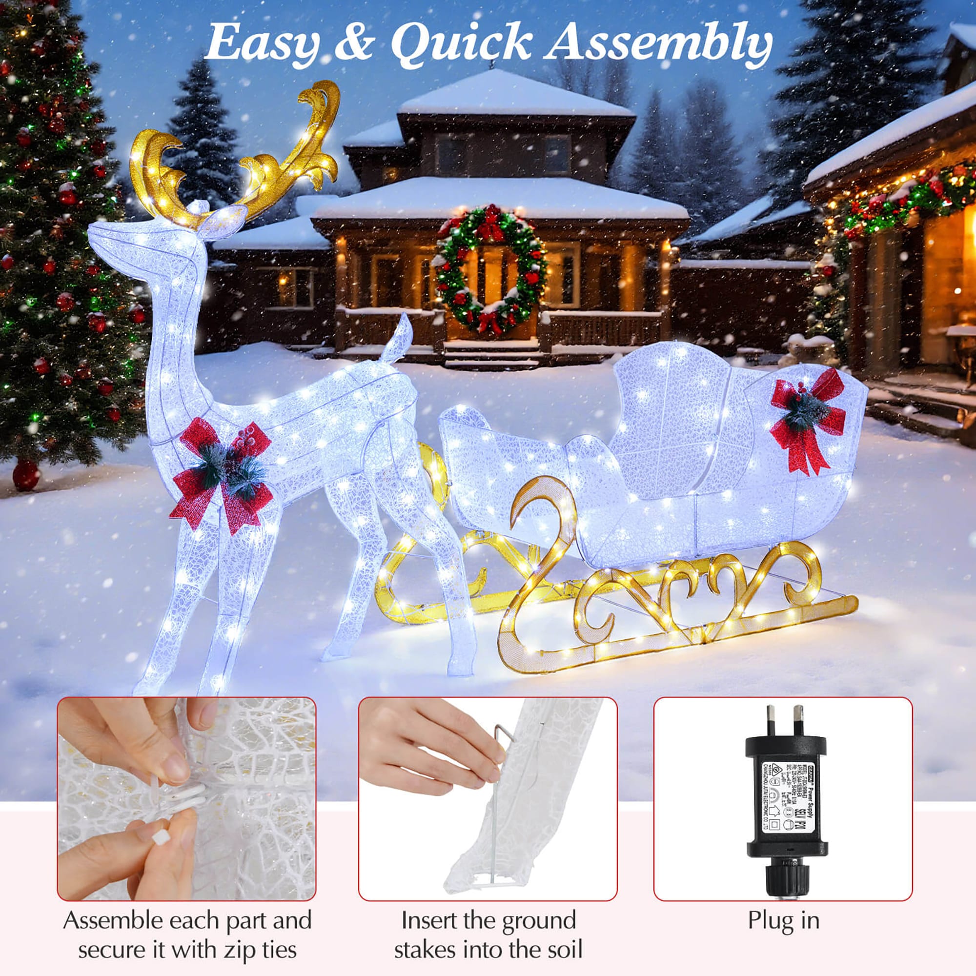 Costway HCST09205 Table-Christmas-Decorations - View #4