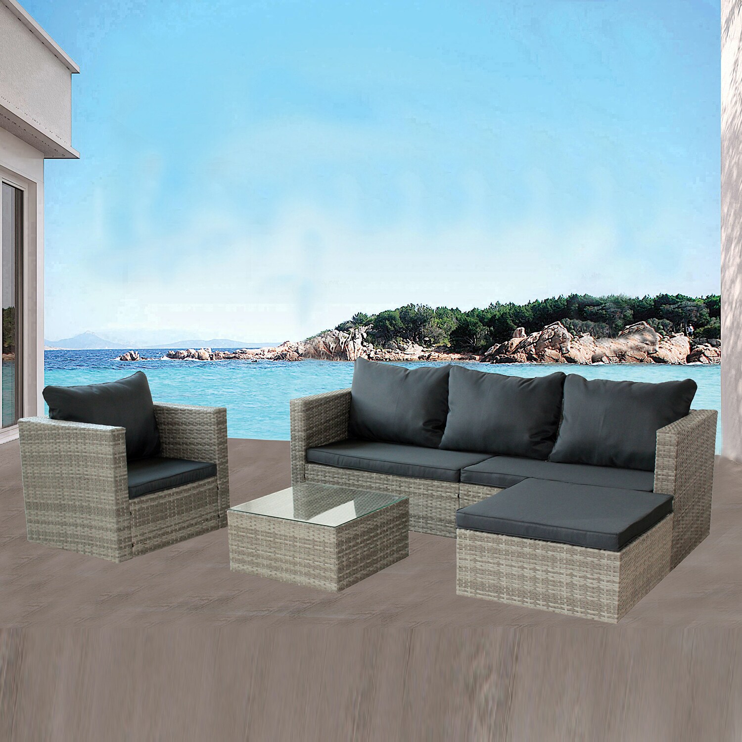 SINOFURN SYA690026GY Patio-Conversation-Sets - View #9