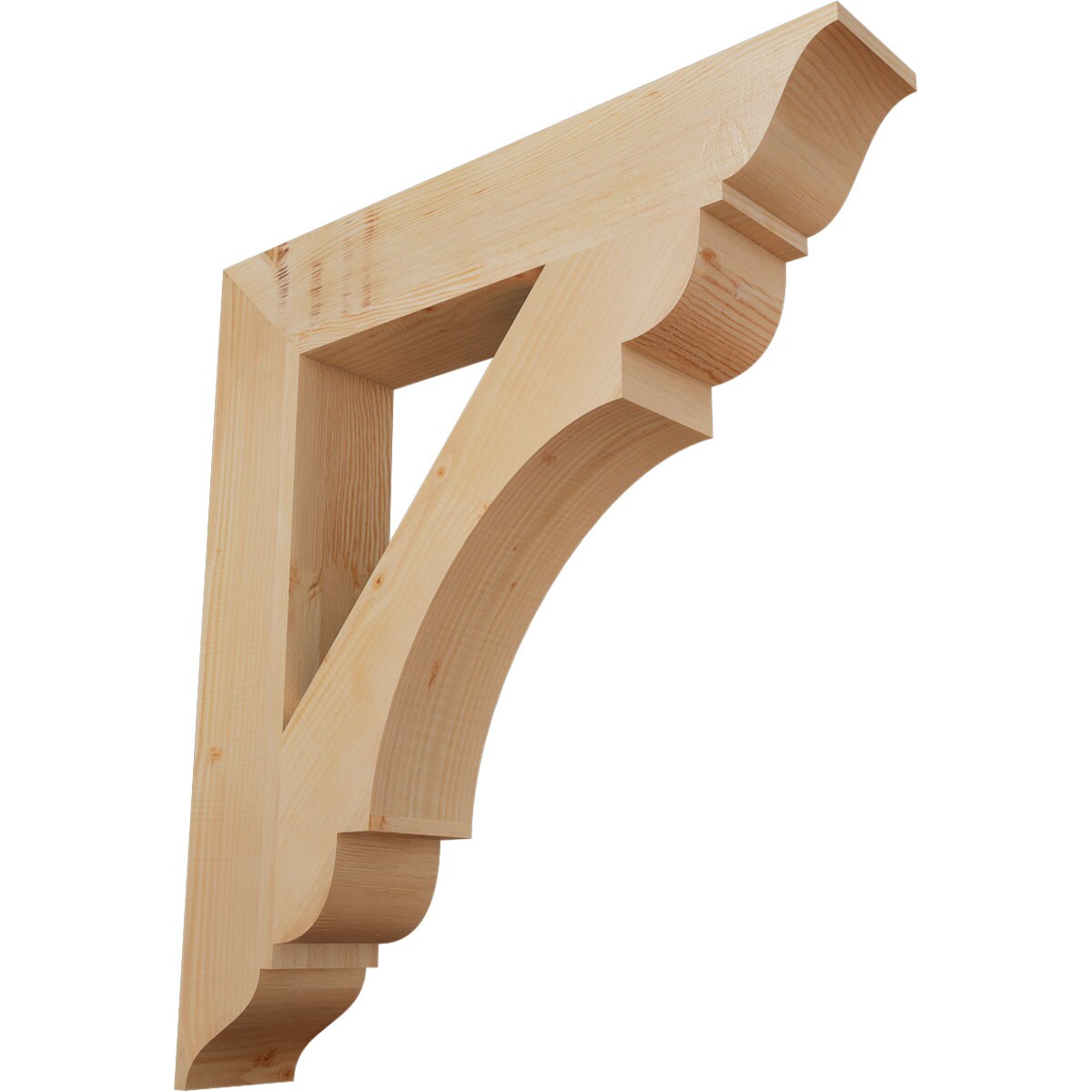 Ekena Millwork BKT06X34X38OLY01SDF Olympic traditional smooth 5-1/2-in x 34-in x 38-in Douglas fir Brown Wood Standard bracket