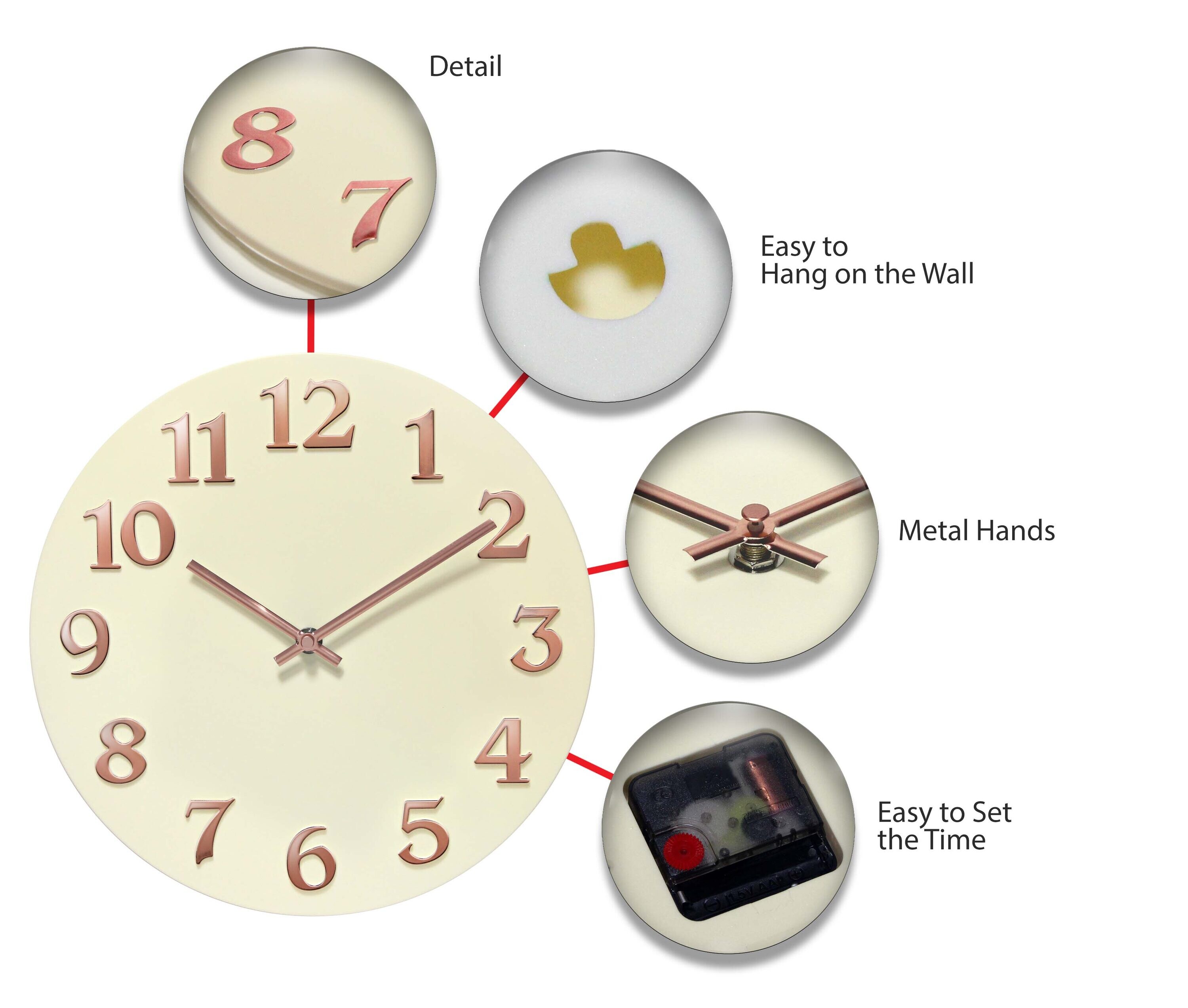 Infinity Instruments 13392IV-RG Indoor-Outdoor-Clocks - View #4