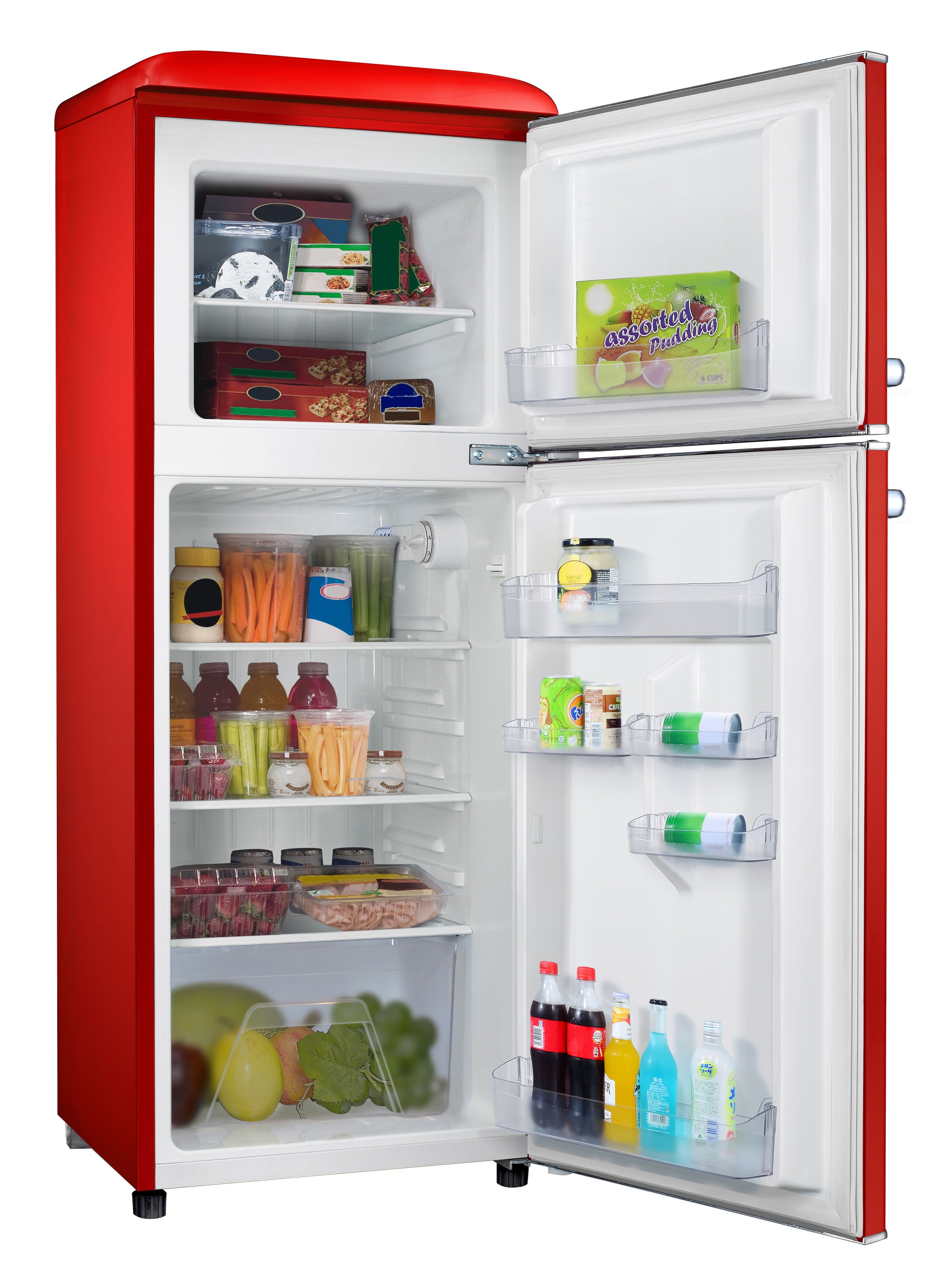 Jeremy Cass 3.2-cu ft Standard-depth Freestanding Mini Fridge Freezer  Compartment (Red) ENERGY STAR