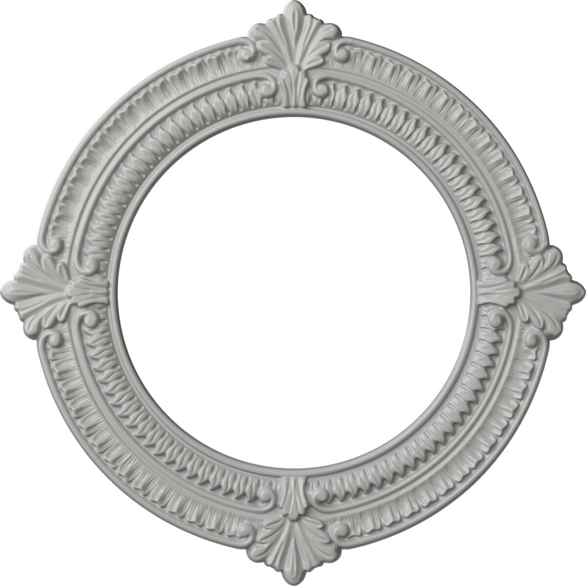 Ekena Millwork CM13BNFRF Benson 13.125-in W x 13.125-in L Painted Frost Polyurethane Whole Ceiling Medallion