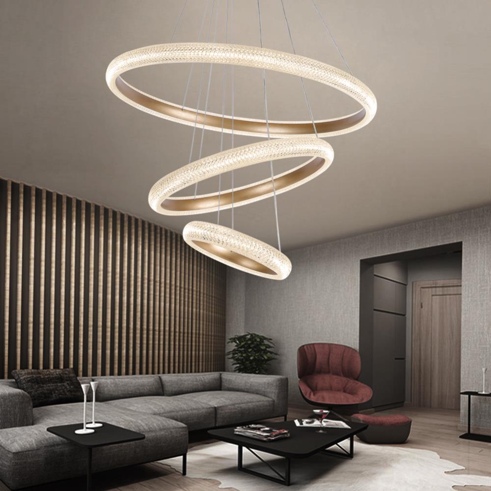 Aiwen 3-Light Aluminium Rated Dry Chandelier Modern/Contemporary at