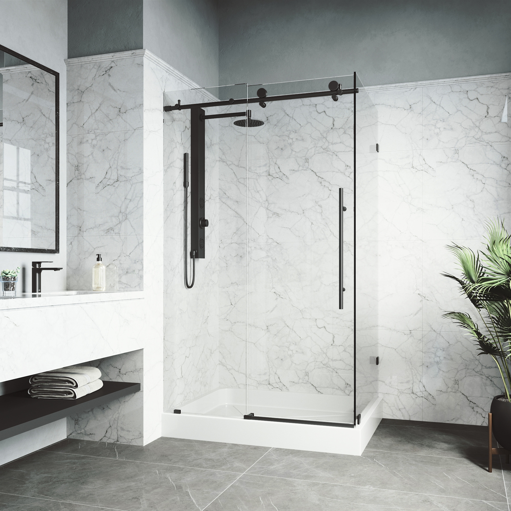 VIGO VG6053MBCL48WL Alcove-Shower-Kit - View #4