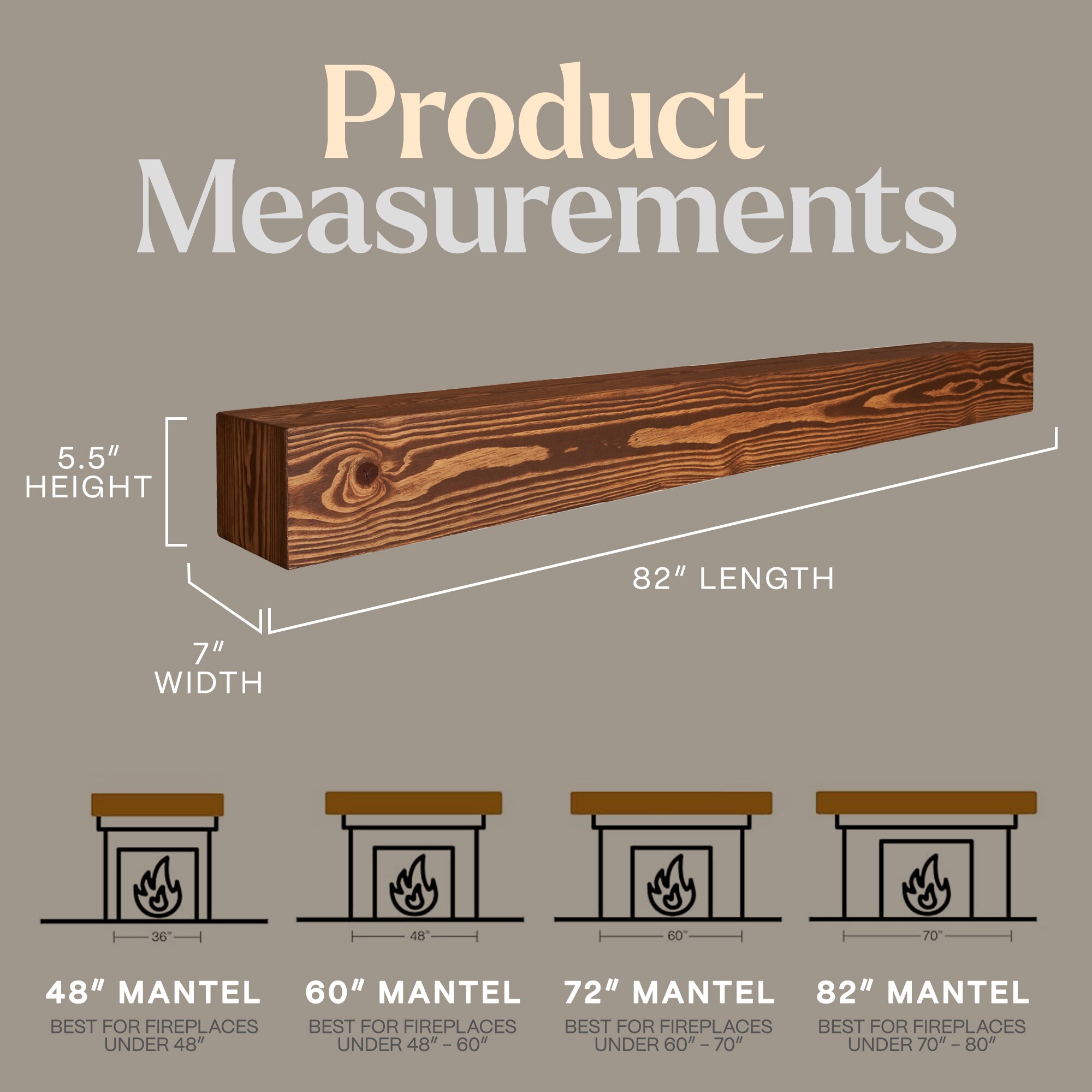 Luxe Surface Group 82 OAK AGED Mantel-Shelves - View #5