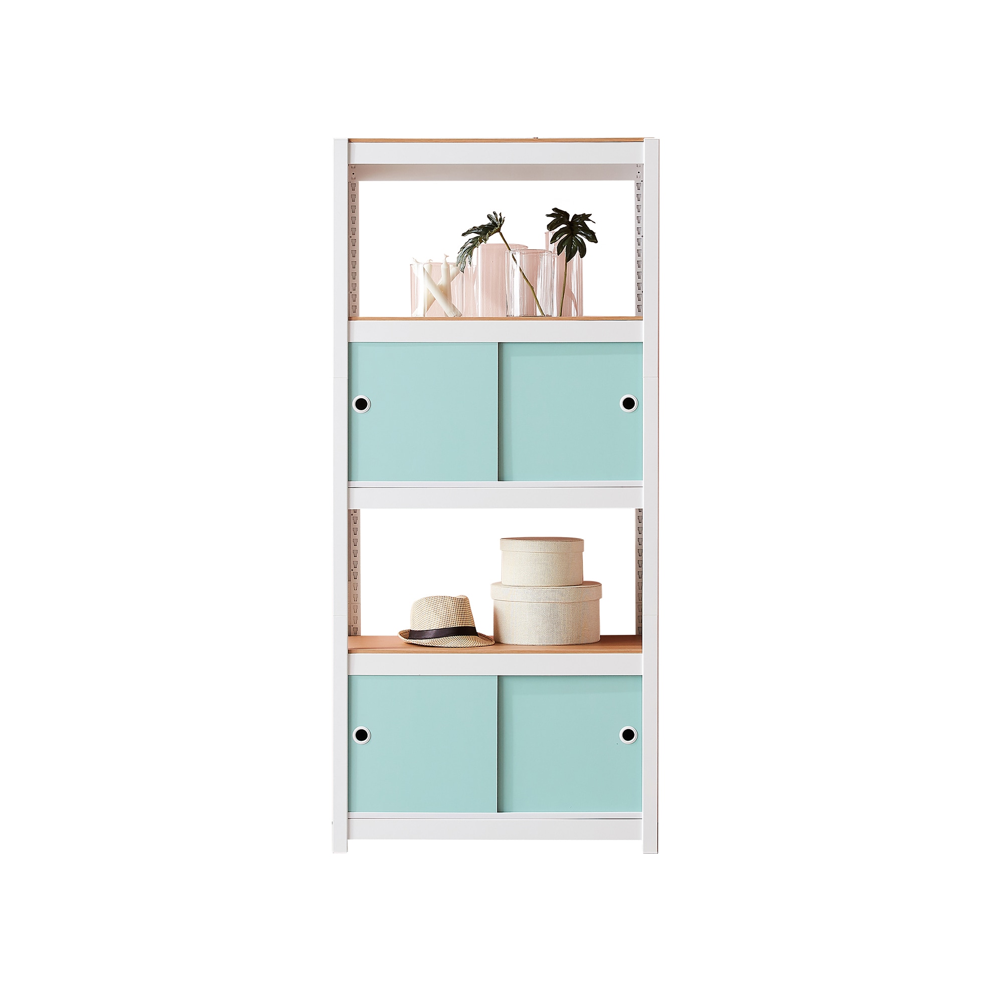 Best Home Fashion KEP-5S2D-80195-WH-CL Free-Standing-Shelving - View #3