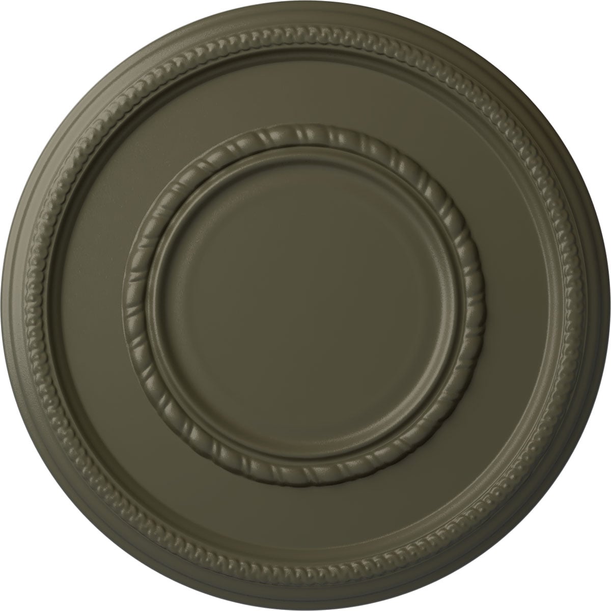 Ekena Millwork CM17FEWHF Federal Roped Large 17.375-in W x 17.375-in L Painted Witch Hazel Polyurethane Whole Ceiling Medallion
