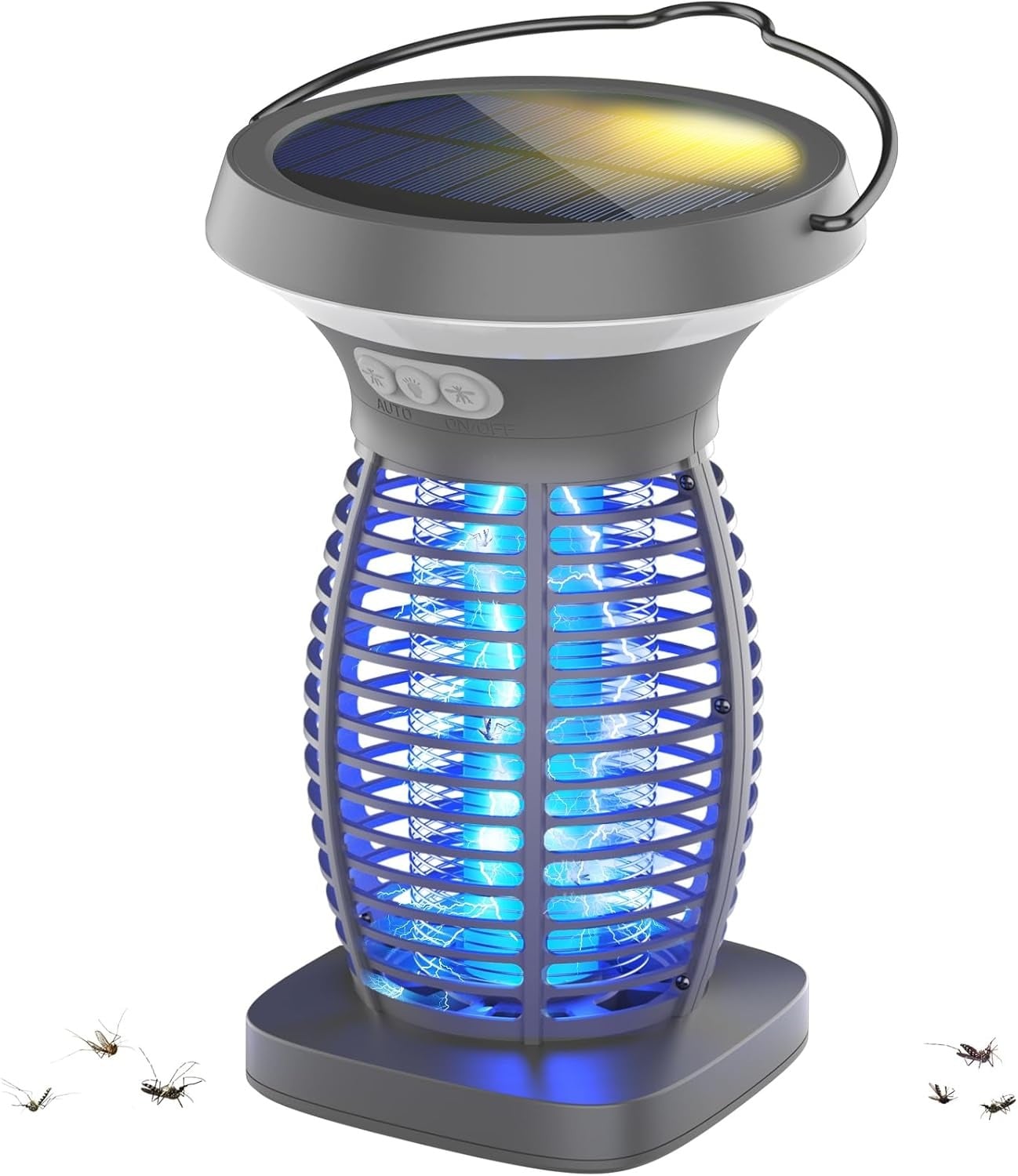 Anysun 3 in 1 Bug Zapper LED Light SOS Mode 4200V Solar Mosquito Killer ...