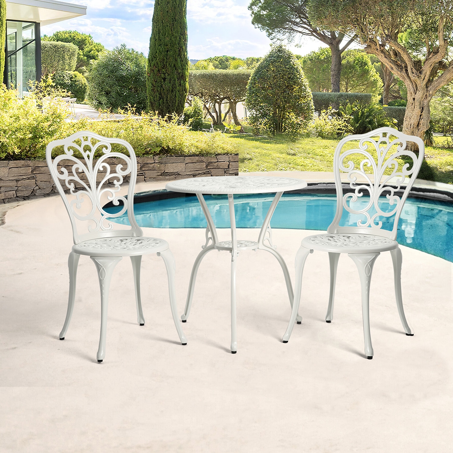 SINOFURN SYB740008WT 3 -Piece Patio Conversation Set