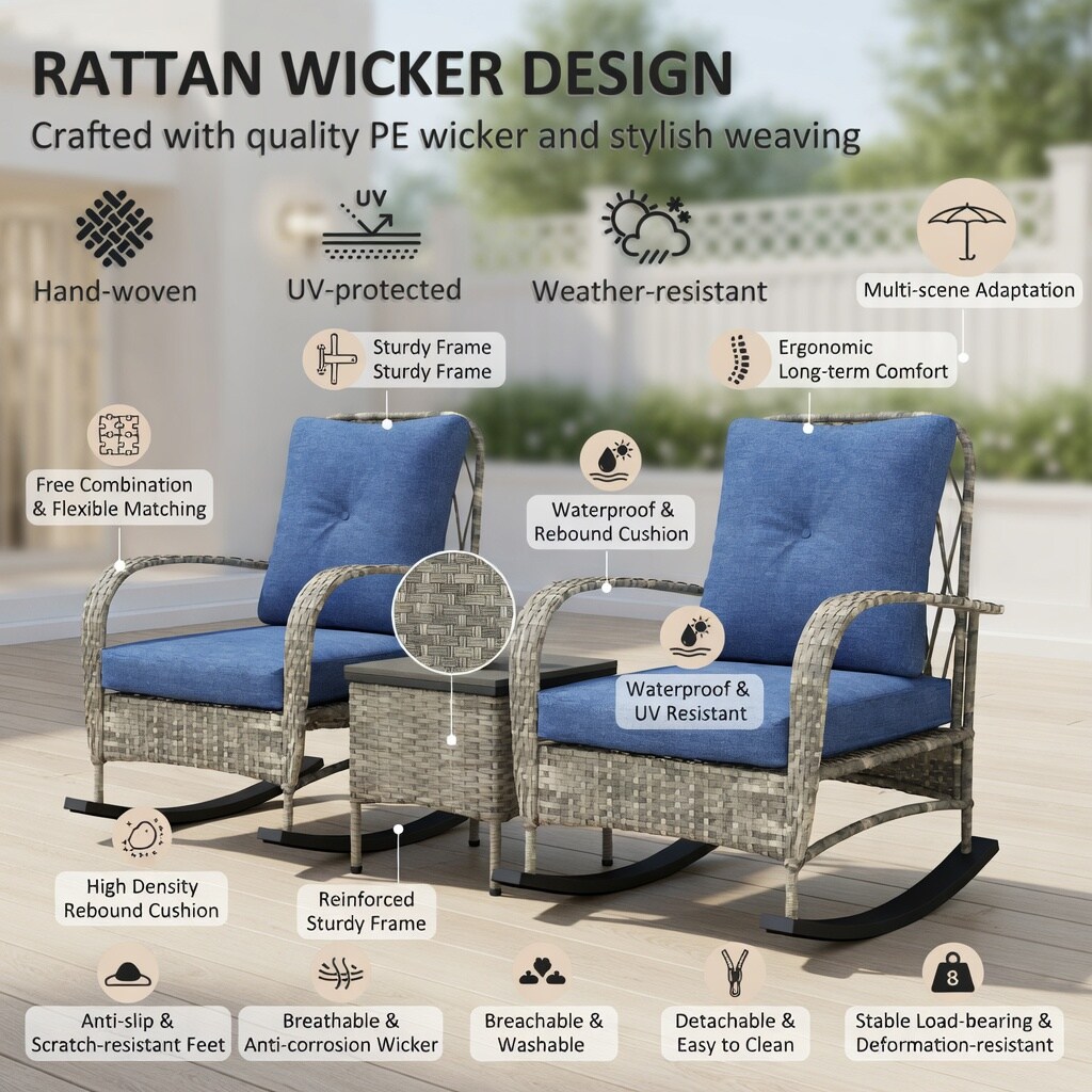 Choco Moon WYC-WQ45767-LS Patio-Conversation-Sets - View #6
