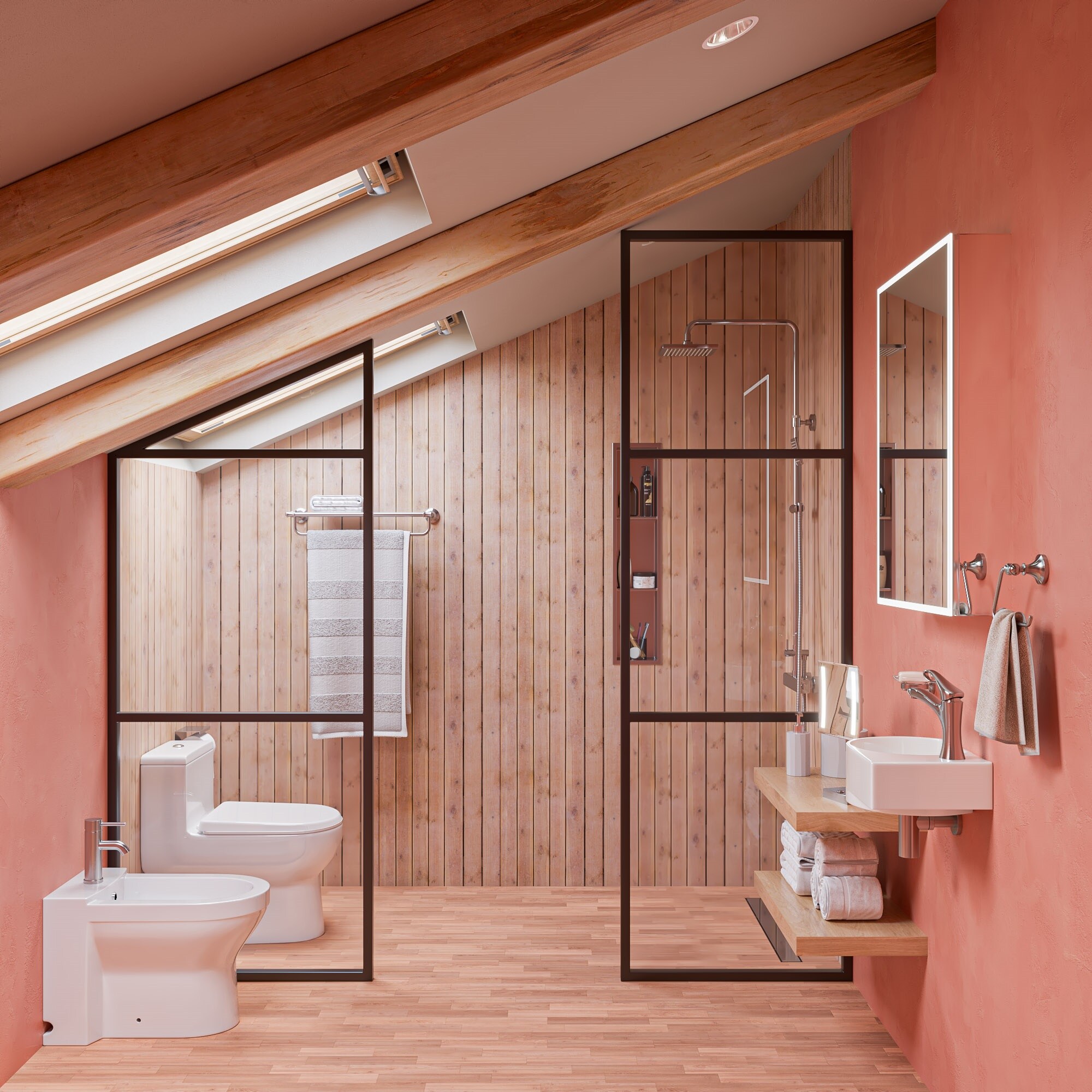 ALFI AB2862-BN Showerhead-Bar-Panels - View #10