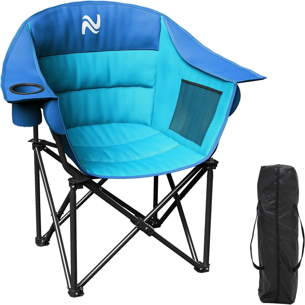 Esazn HWLYY-Y-GY-H-LYU Polyester Blue Folding Camping chair Carrying Strap/Handle Included