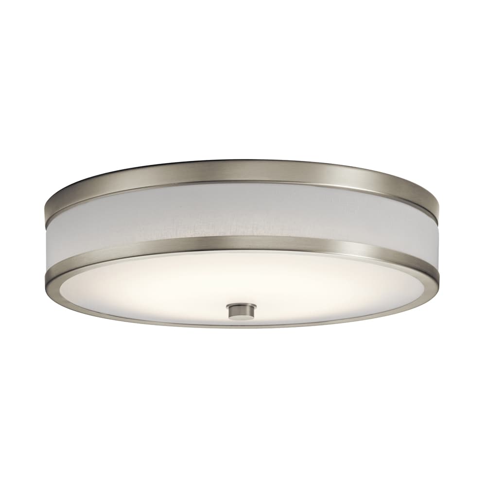 brushed nickel led flush mount