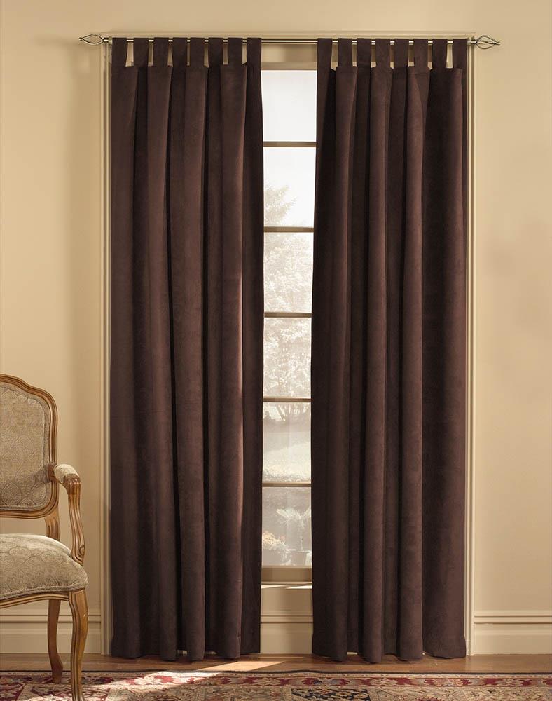 Single Curtain Panel In The Curtains, Black Faux Leather Curtains Brown