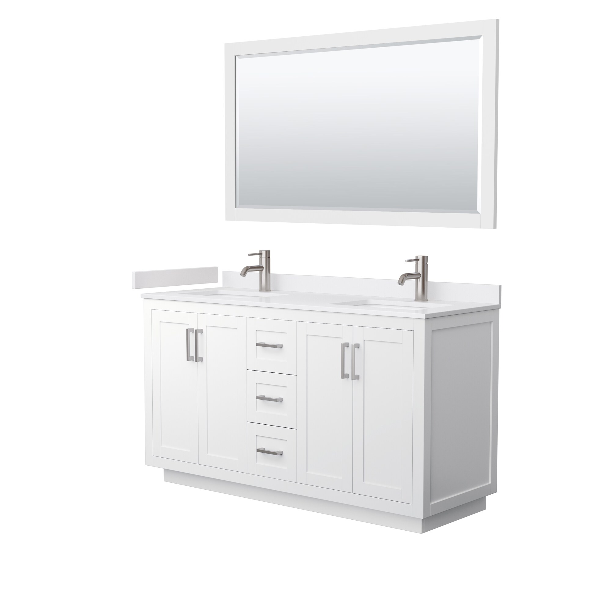 Wyndham Collection WCF292960DWHWCUNSM58 Bath-Vanity-Combo - View #2
