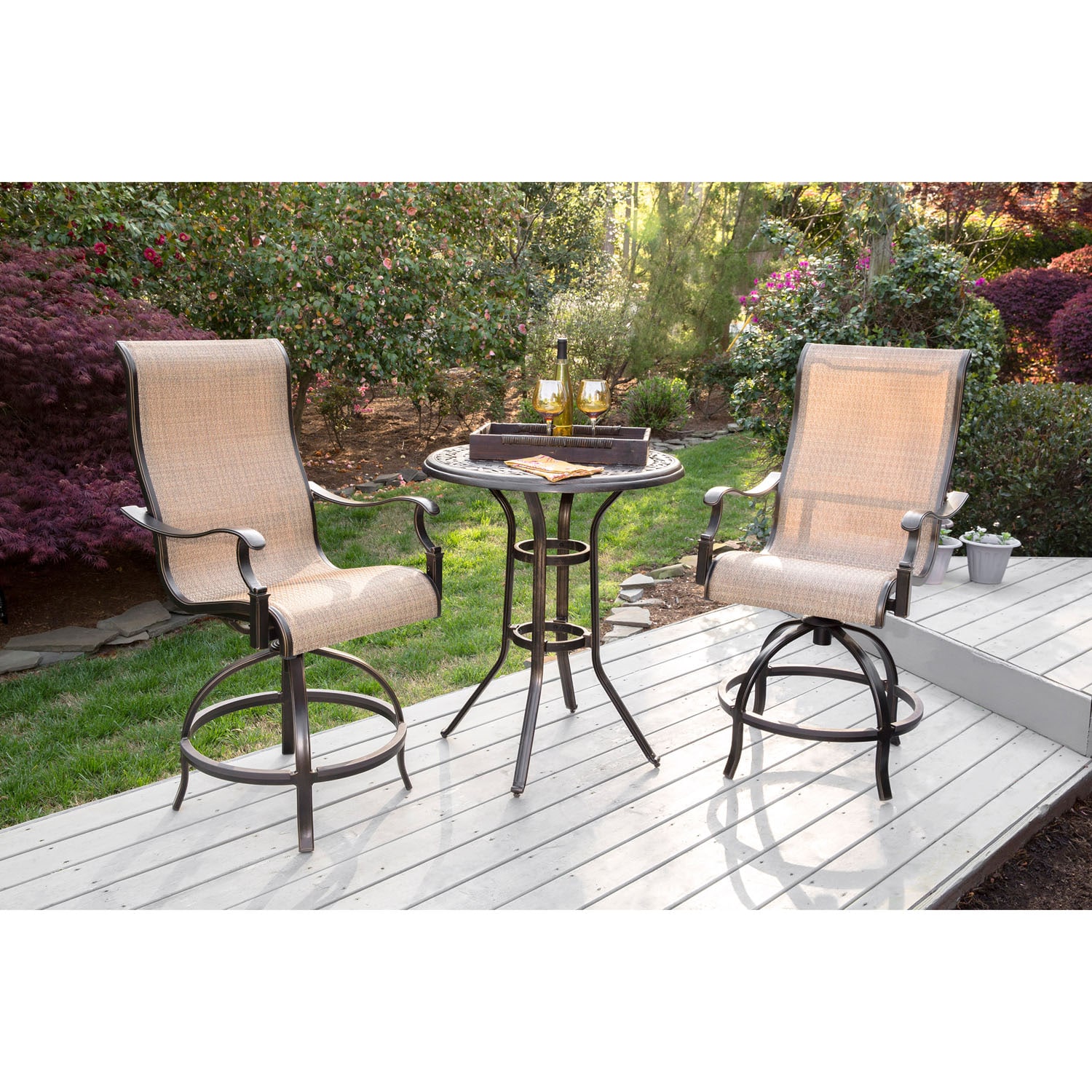 Hanover MANDN3PC-BR Patio-Dining-Sets - View #7