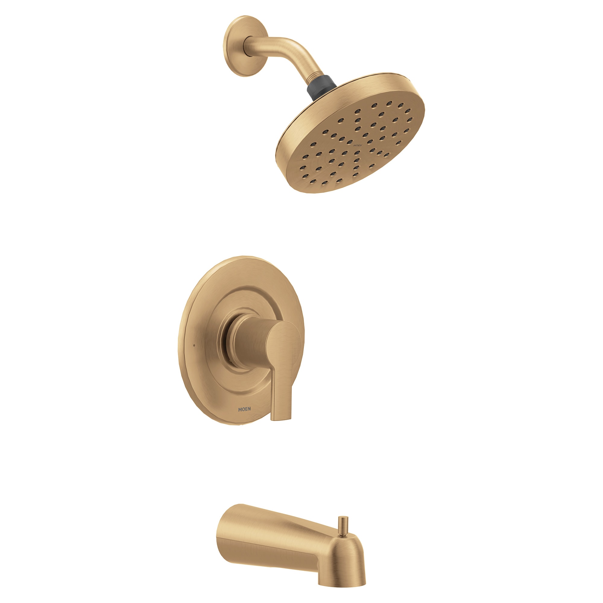 Moen 82628BZG Rinza Bronzed Gold 1-handle Single function 6.18-in Round Bathtub and shower Faucet with Valve