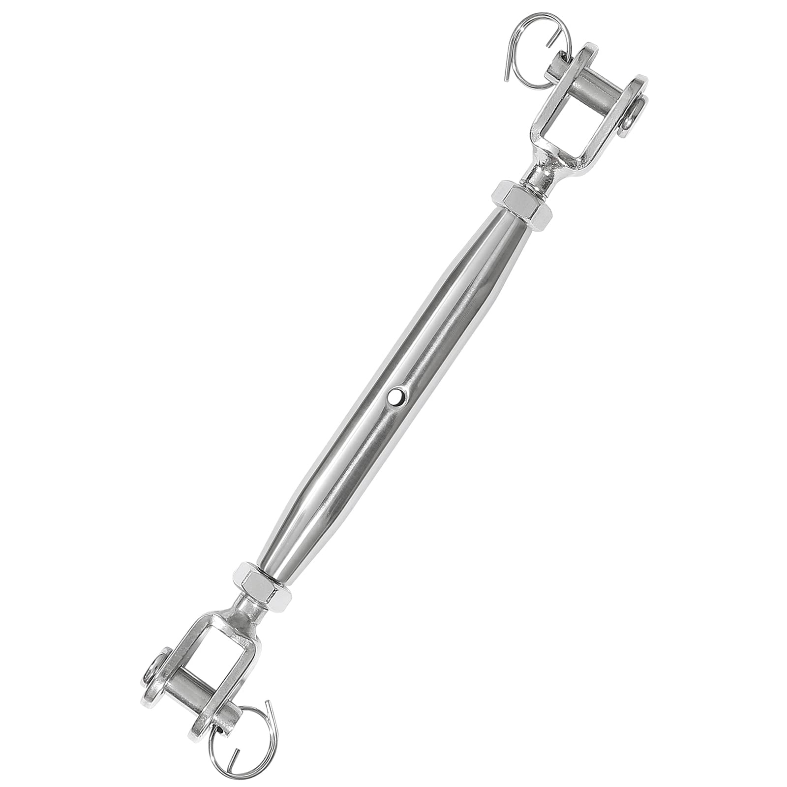 ITOPFOX  M12 Jaw and Jaw Turnbuckle Stainless Steel Turnbuckle Heavy Duty Turn Buckle 11000lbs Working Load Limit Durable for Wire Rope Cable