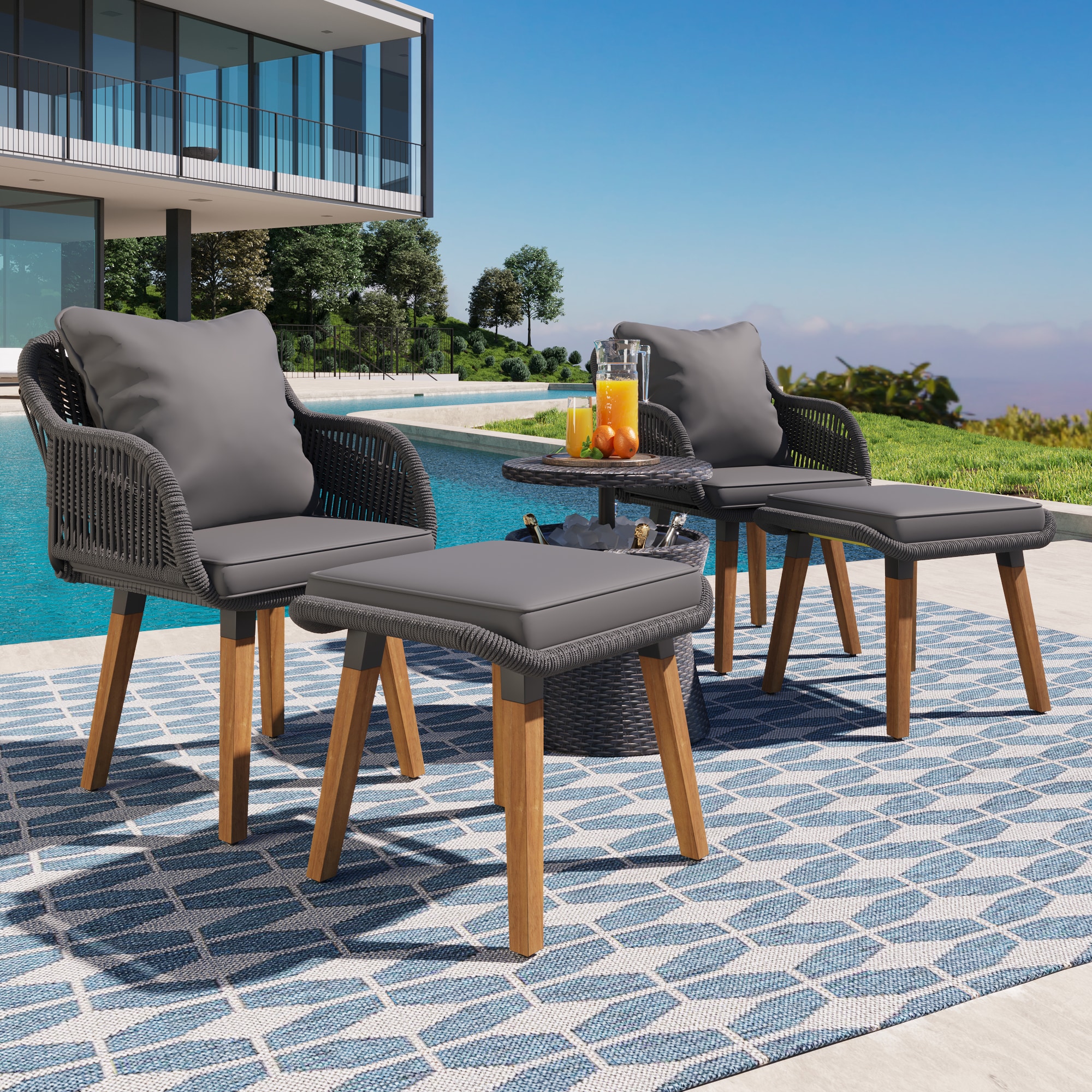 Oizaye ZWG-95AAG Patio-Conversation-Sets - View #4