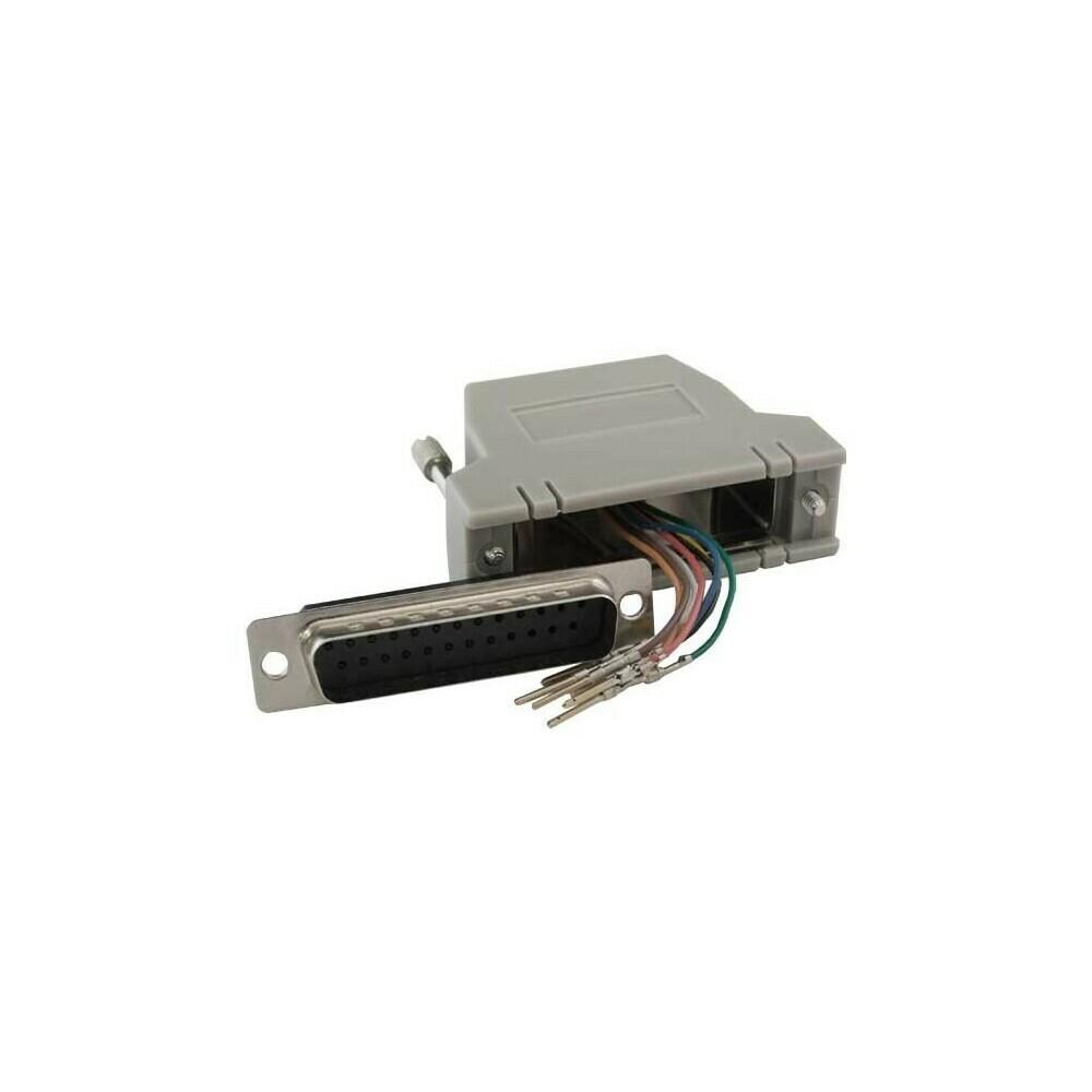 SkilledPower ZX9CNCT1361 DB25 Male to RJ-45 Shielded Modular Adapter- Gray