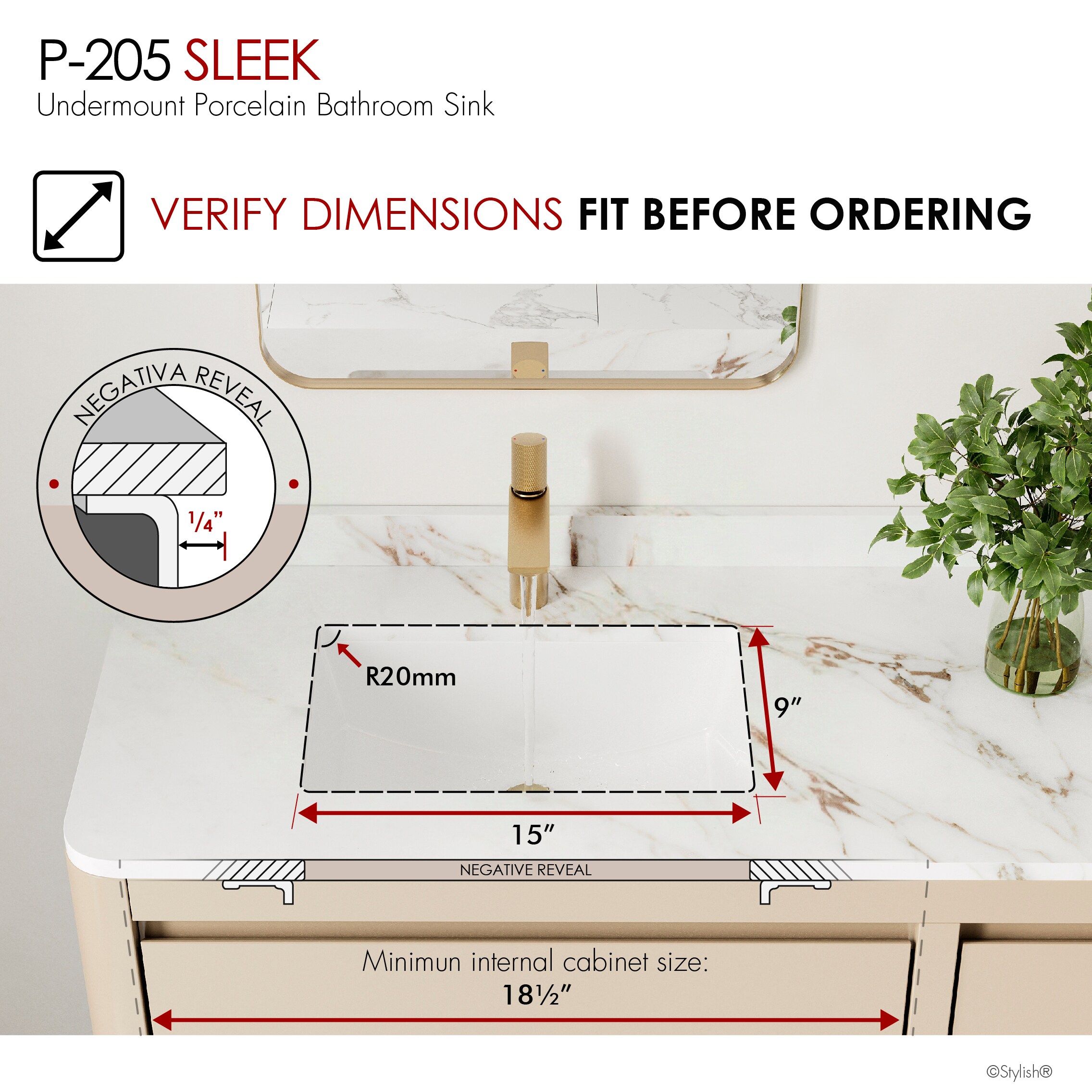 Stylish P-205 Bath-Sink - Thumbnail View #5