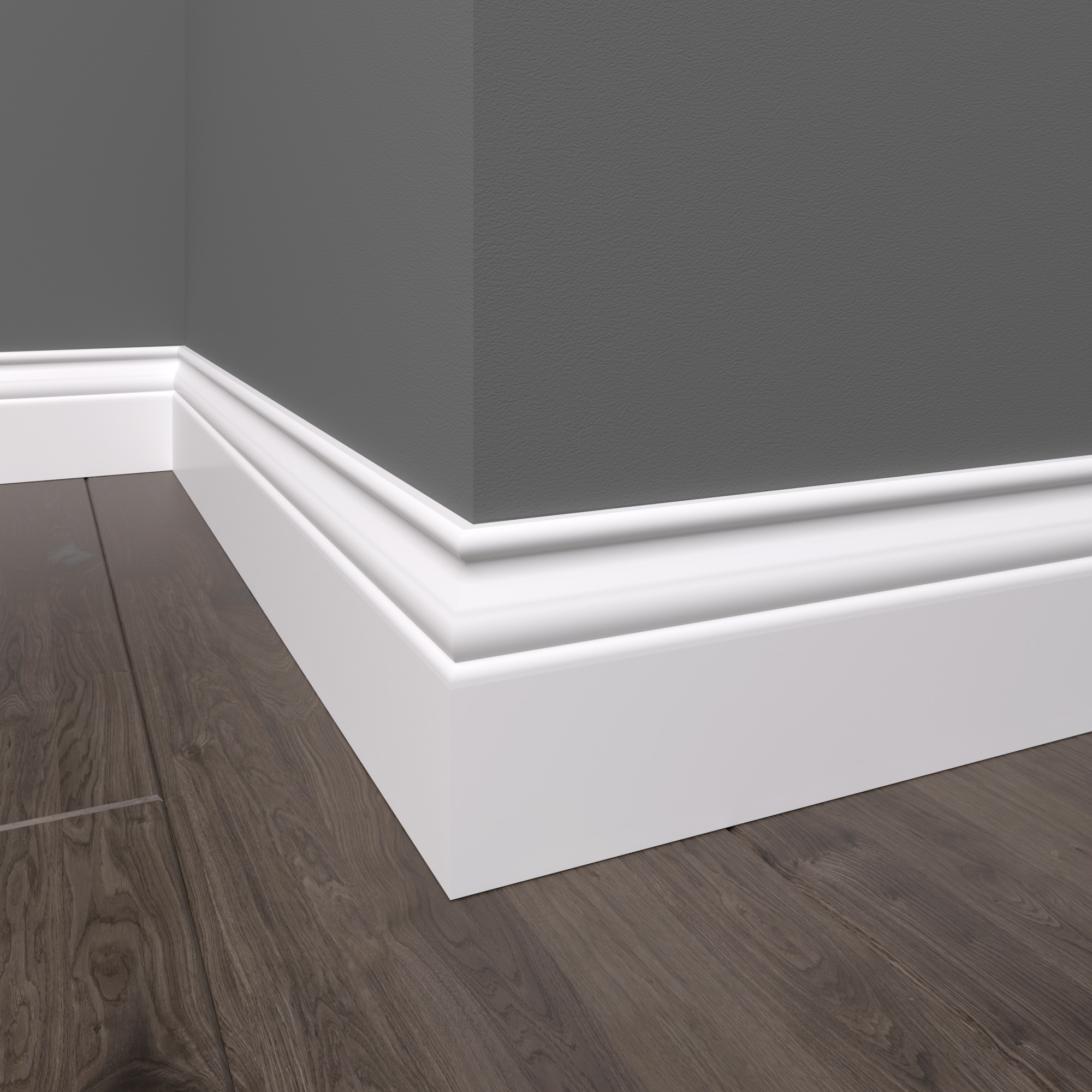 RELIABILT 9/16-in x 4-1/4-in x 8-ft Colonial Primed Baseboard Moulding ...