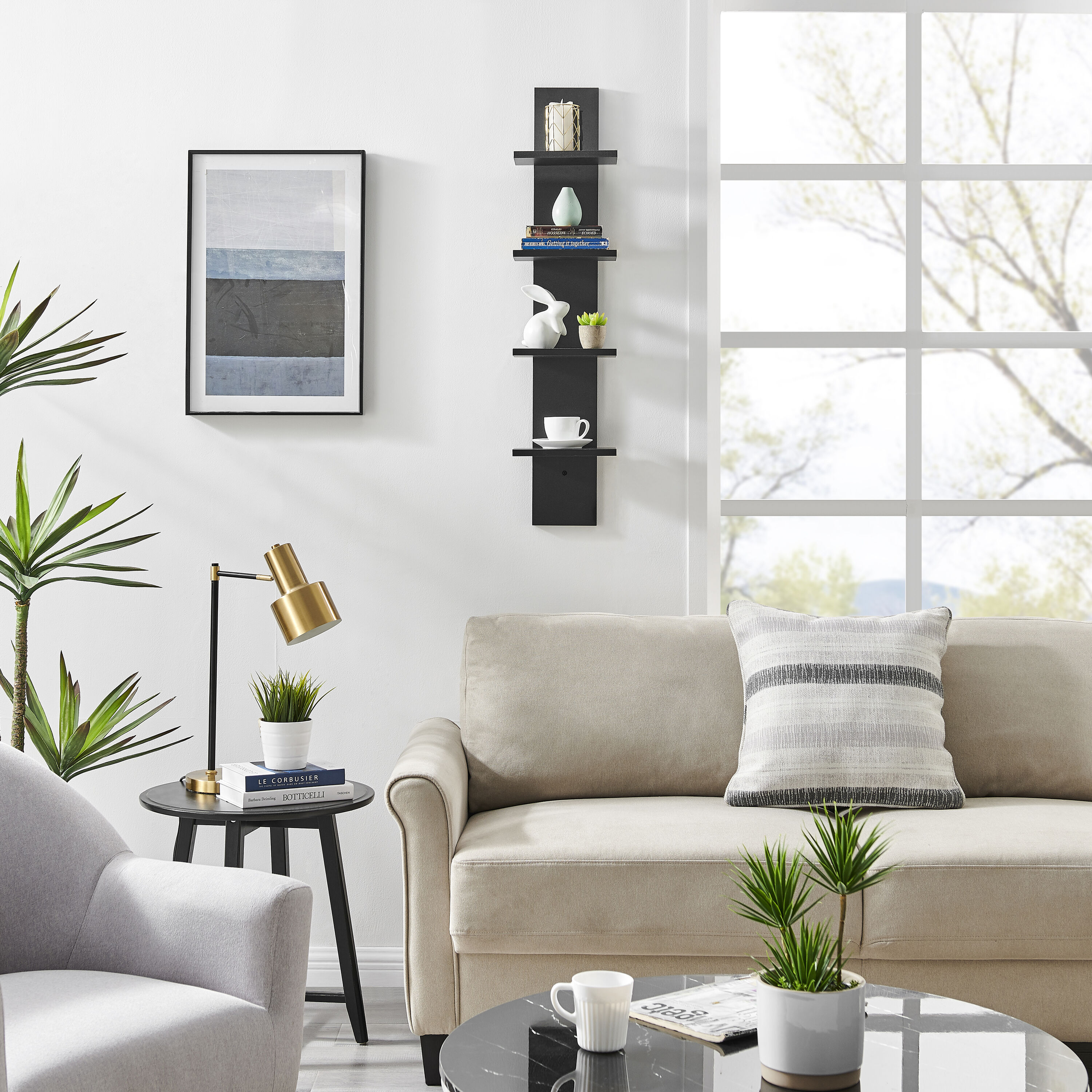 Danya B. QBA2248BK Wall-Mounted-Shelving - View #9