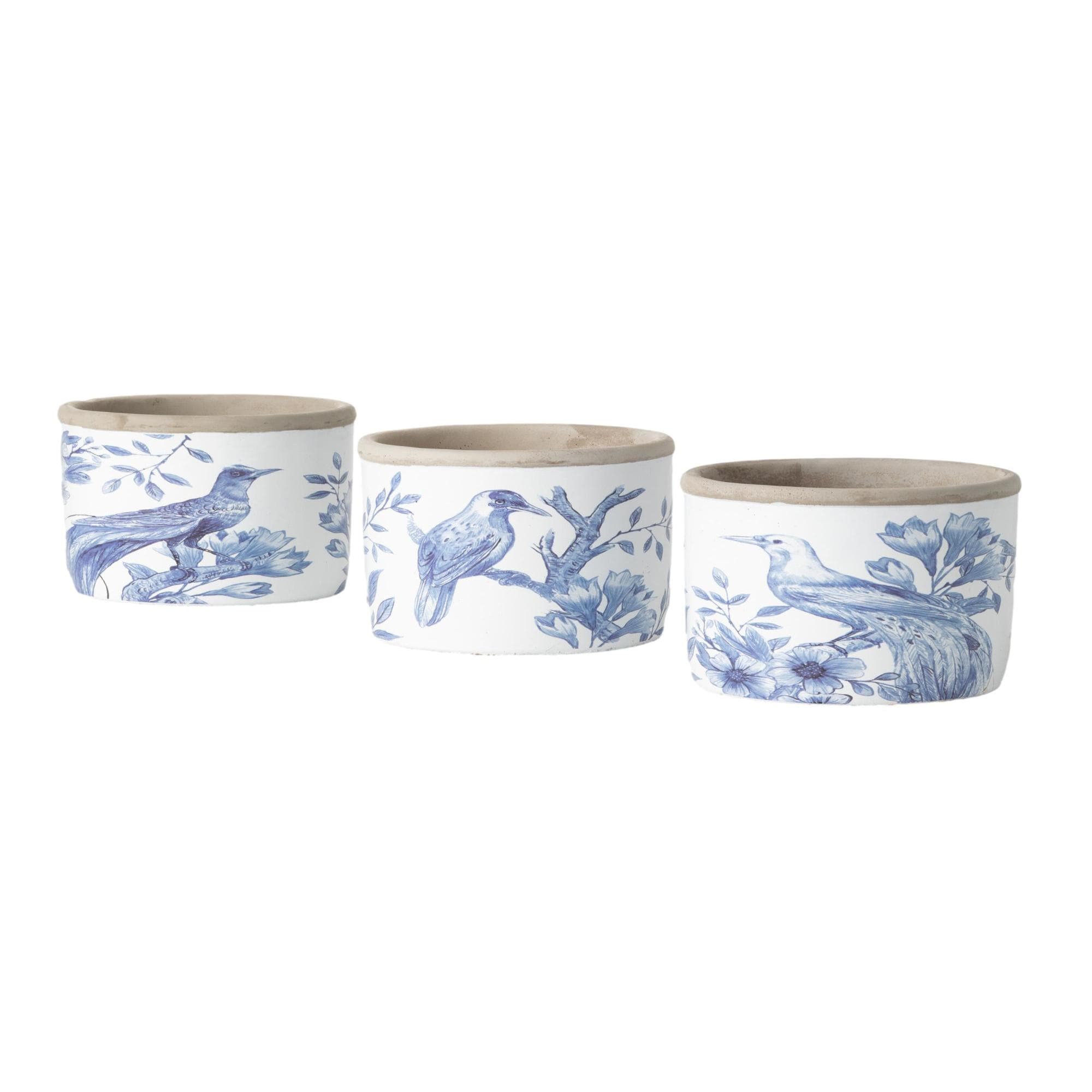 Sullivans CMT1190 3 -Pack Multiple colors/finishes Cement Farmhouse Vase
