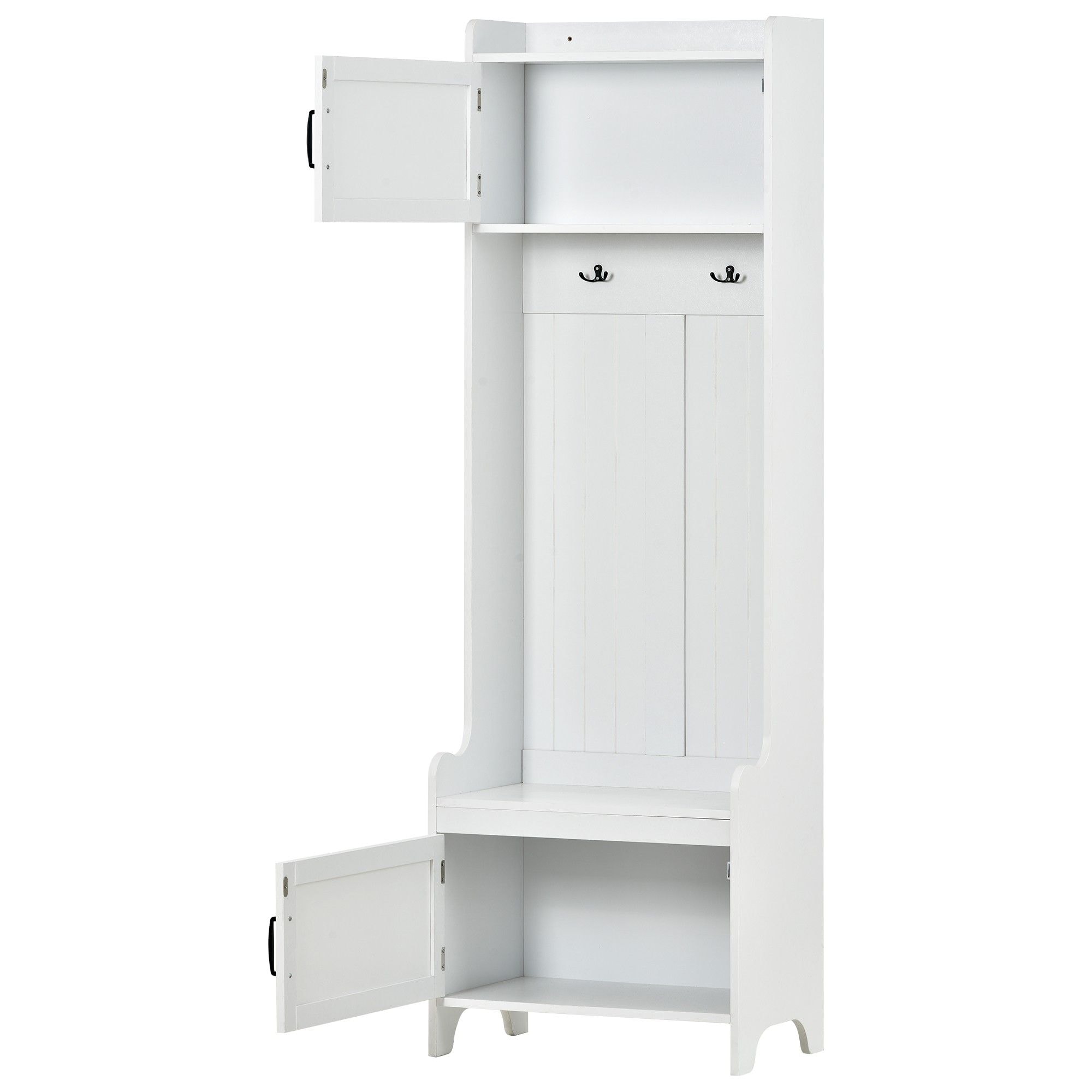 Yiekholo Modern 78.7-in White Composite Hall Tree