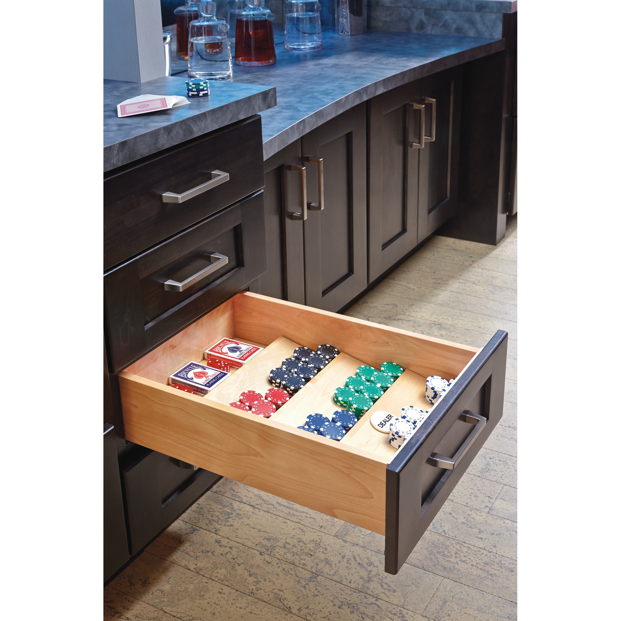 Rev-A-Shelf 19.75-in x 22-in Brown Maple Wood Spice Tray Insert in the Drawer  Organizers department at