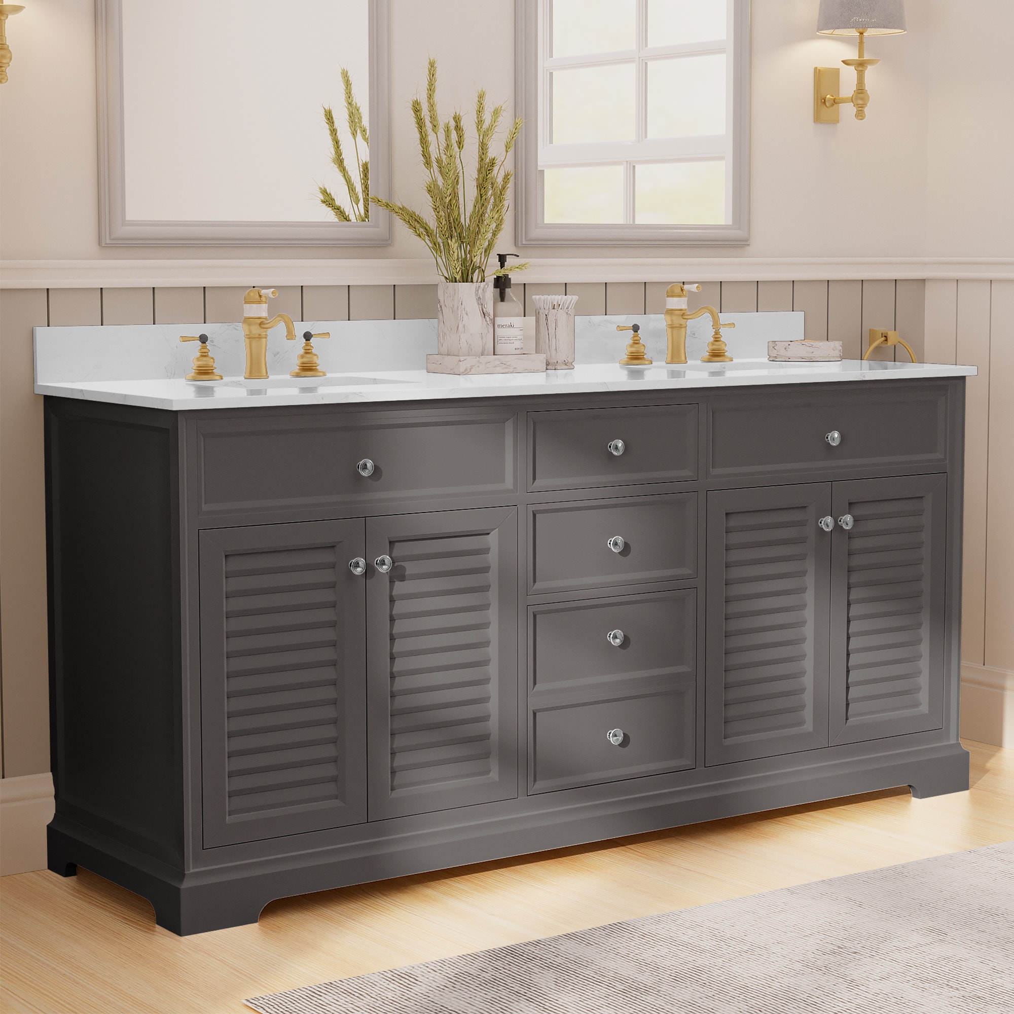 JEAREY DXRZJ-6S-BE Bath-Vanity-Combo - View #2