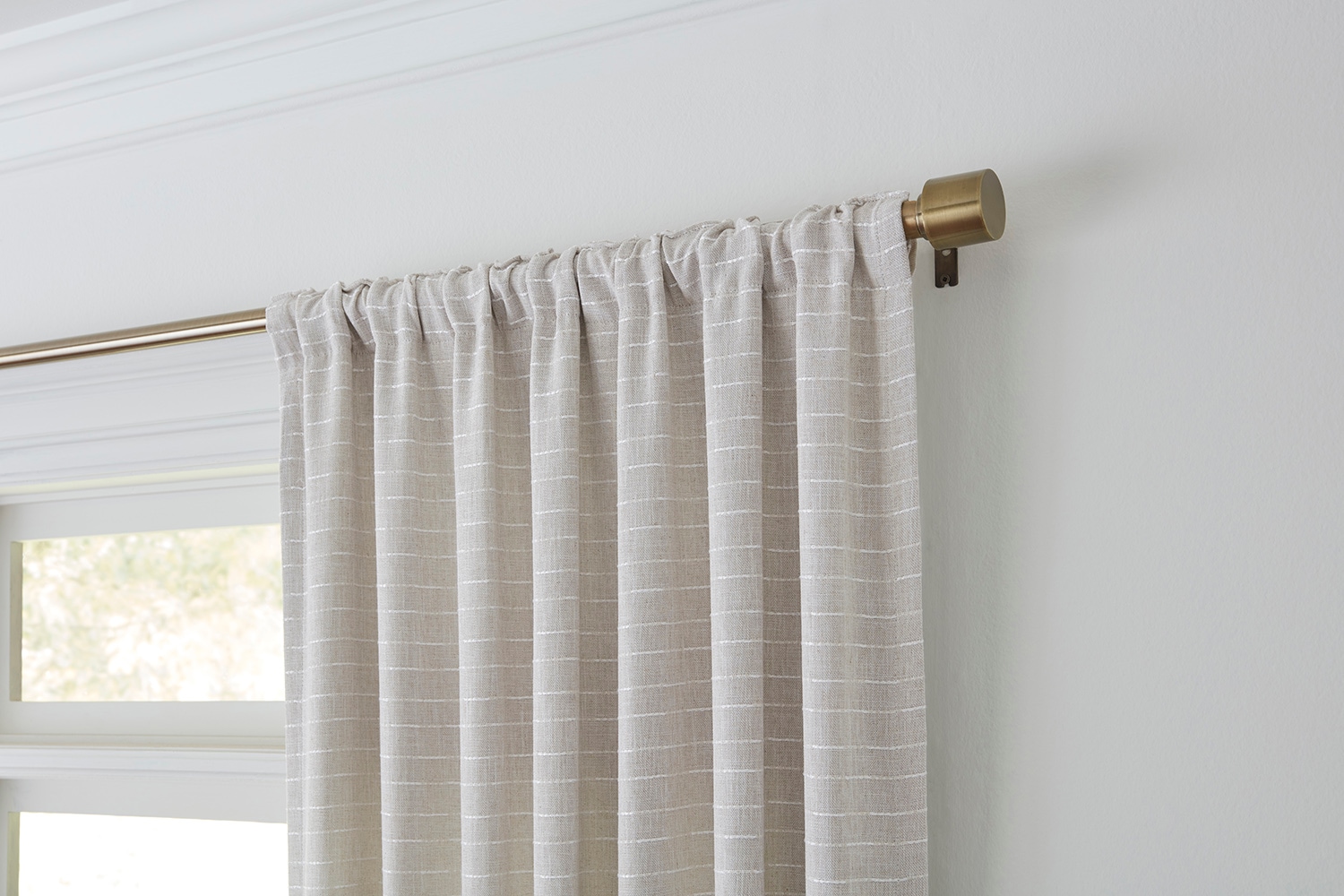 Allen + Roth X840.23684ZBG Linen Polyester & Linen Room Darkening Thermal Lined Back Tab Single Curtain Panel - 84 in