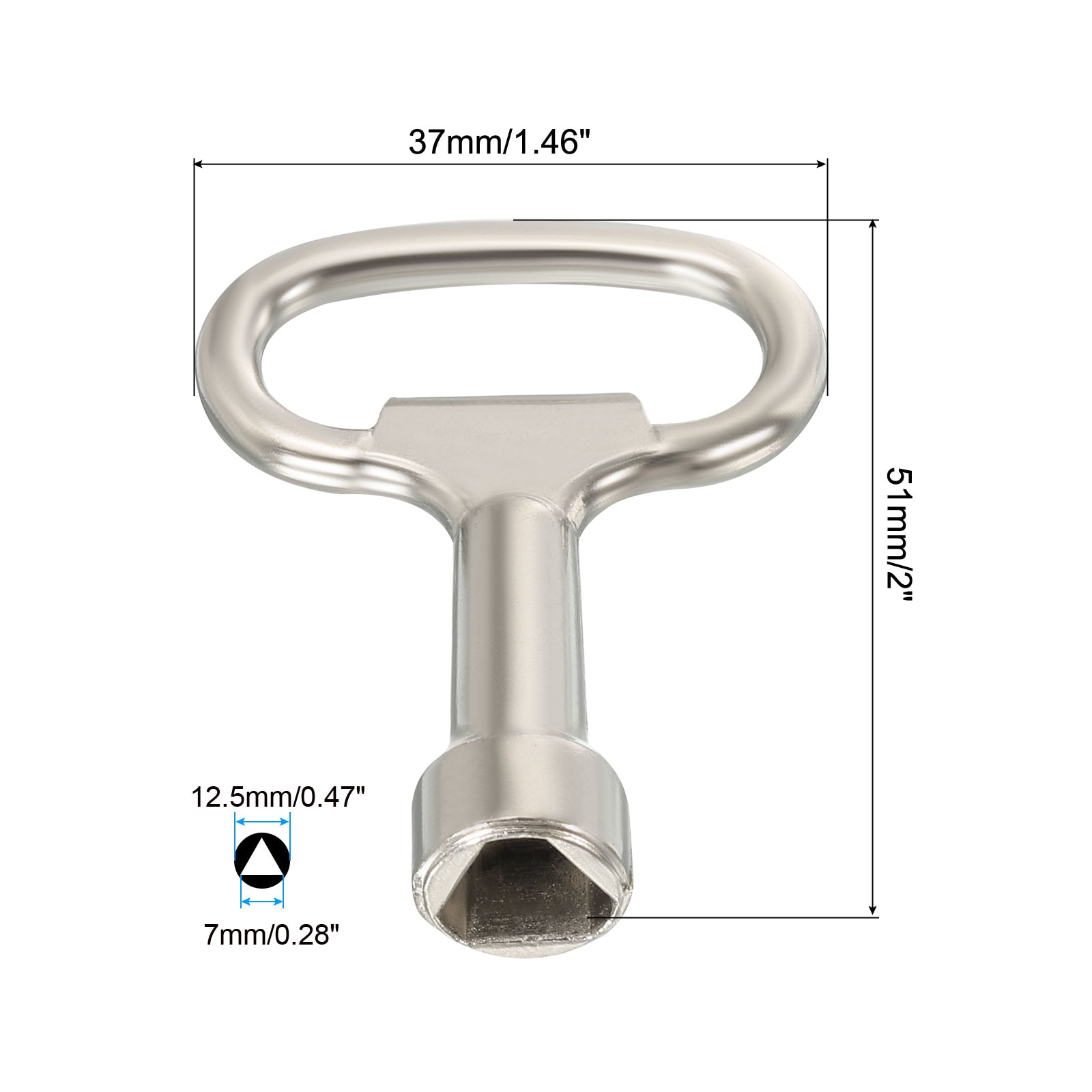 PATIKIL Triangle Et Clé Forme Prise Clé à Ergots, 6 Paquet Métal Gaz Eau Métre Clé Clé Pour