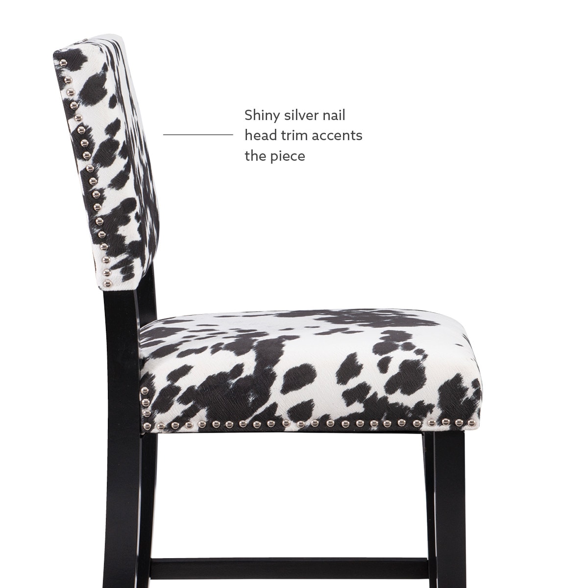 Clayton 24" Black Leather and Wood Swivel Counter Stool